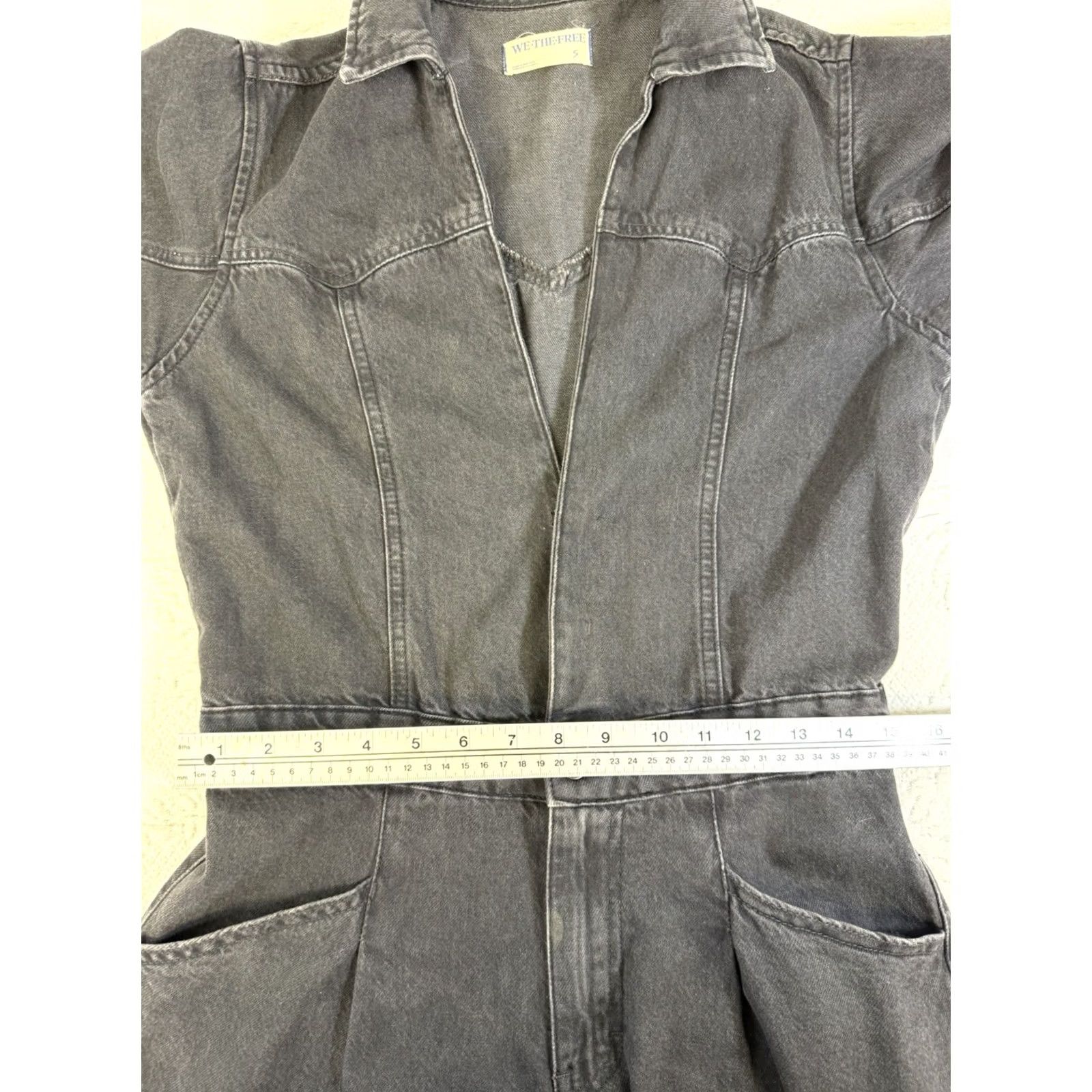 Vintage We The Free Jumpsuit Womens S Black People Marci Denim Women Size Glory Size 28" / US 6 / IT 42 - 4 Thumbnail