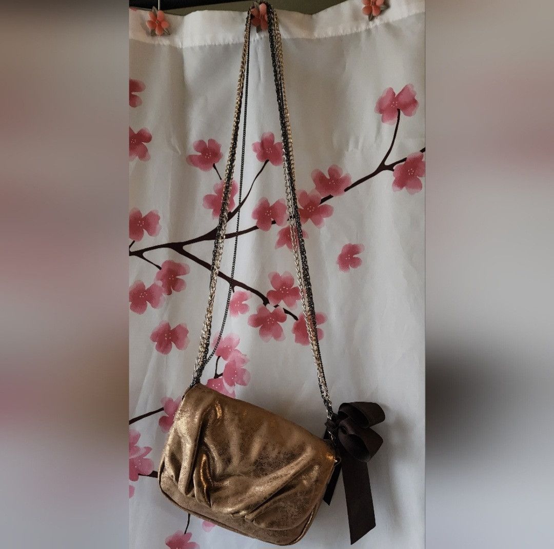 Gap NWT Gap Crossbody Bag Bronze Gold Silver Chain Straps 8.5" Size ONE SIZE - 1 Thumbnail