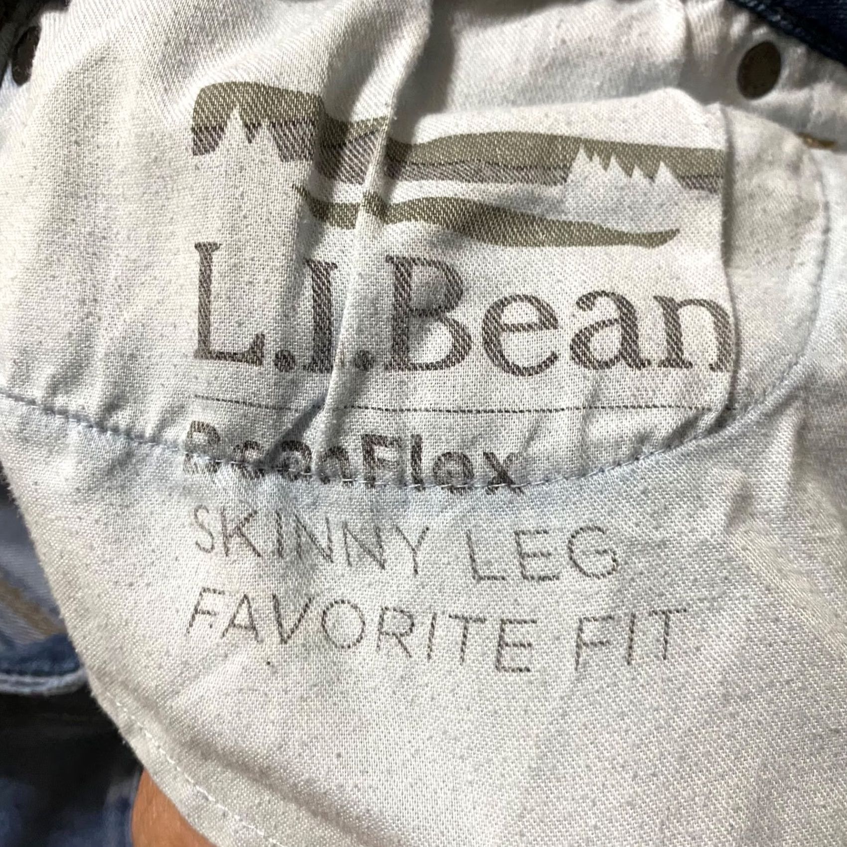 Vintage L.L. Bean Womens Jeans 18 Tall Blue Denim Medium Wash Skinny High Rise 5-Pocket Button Zip Size 25" / US 0 / IT 36 - 4 Thumbnail
