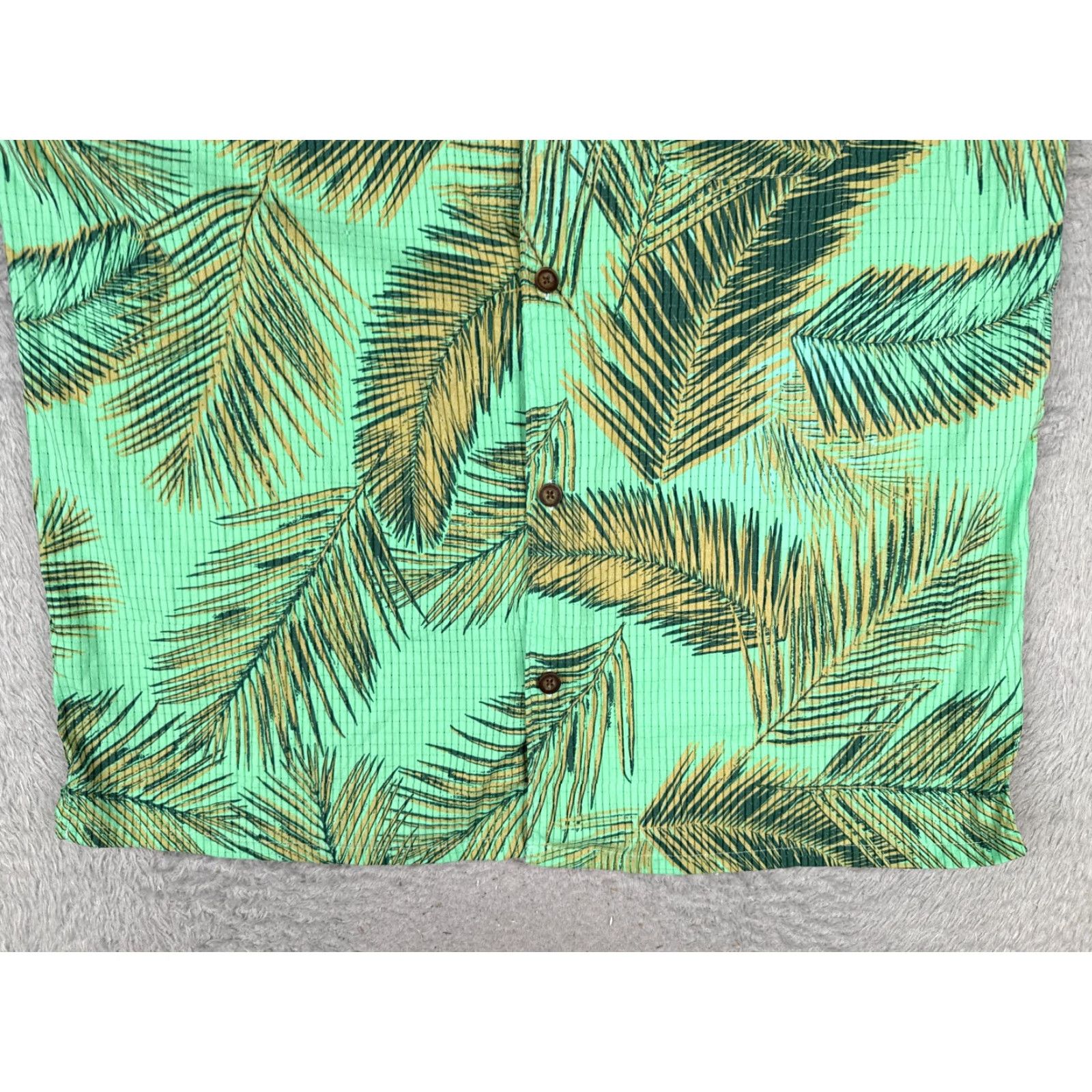 REEF Reef Shirt Men XL Green Floral Button-Up Hawaiian Aloha, Beach, Outdoor, American, Safari, Travel, Workwear Mens Size US XL / EU 56 / 4 - 5 Thumbnail