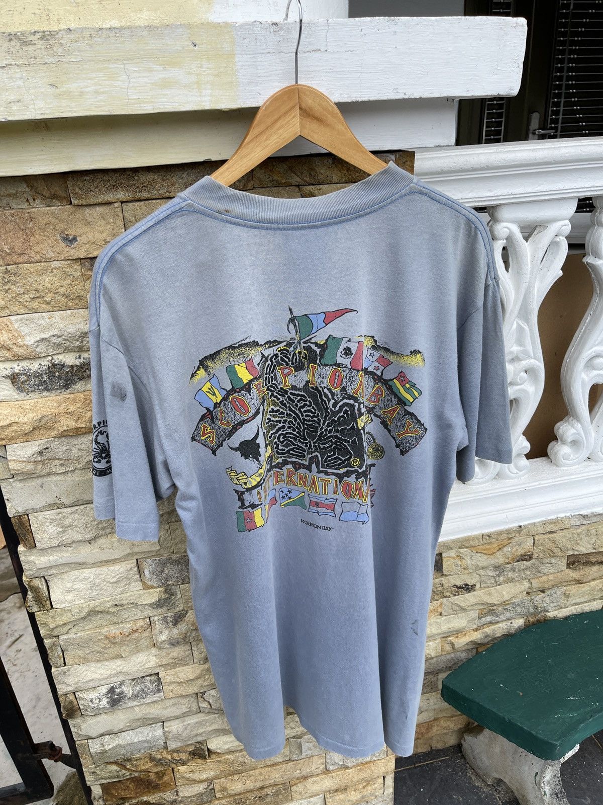 Ron Jon Surf Shop Sun Faded🔥Vtg SCORPION BAY Rasta Surfing T Shirt Size US L / EU 52-54 / 3 - 7 Thumbnail