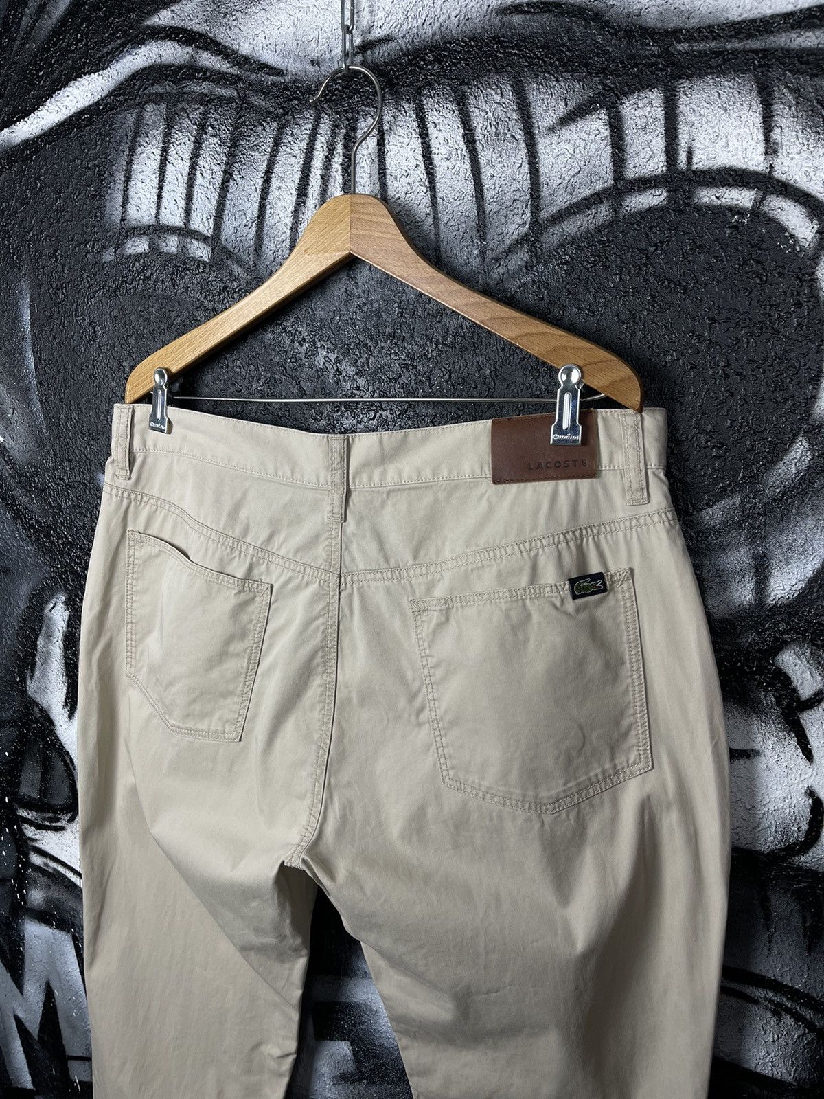 Lacoste Lacoste Vintage Beige Cotton Pants Size 36 Size US 36 / EU 52 - 1 Thumbnail