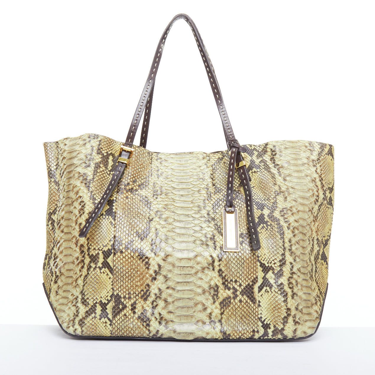 Michael Kors MICHAEL KORS COLLECTION Gia beige natural scaled leather tote bag Size ONE SIZE - 1 Thumbnail