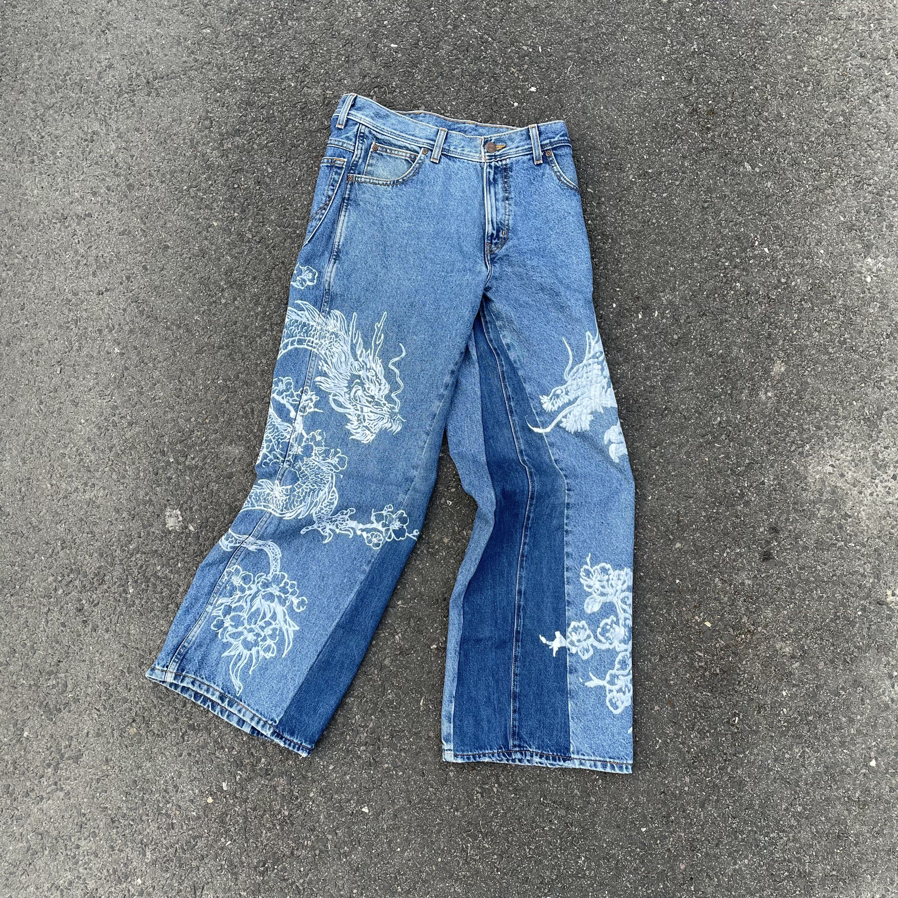 Wrangler Custom Wrangler baggy Jeans japanese style Y2K Alt 1of1 Size US 32 / EU 48 - 1 Thumbnail
