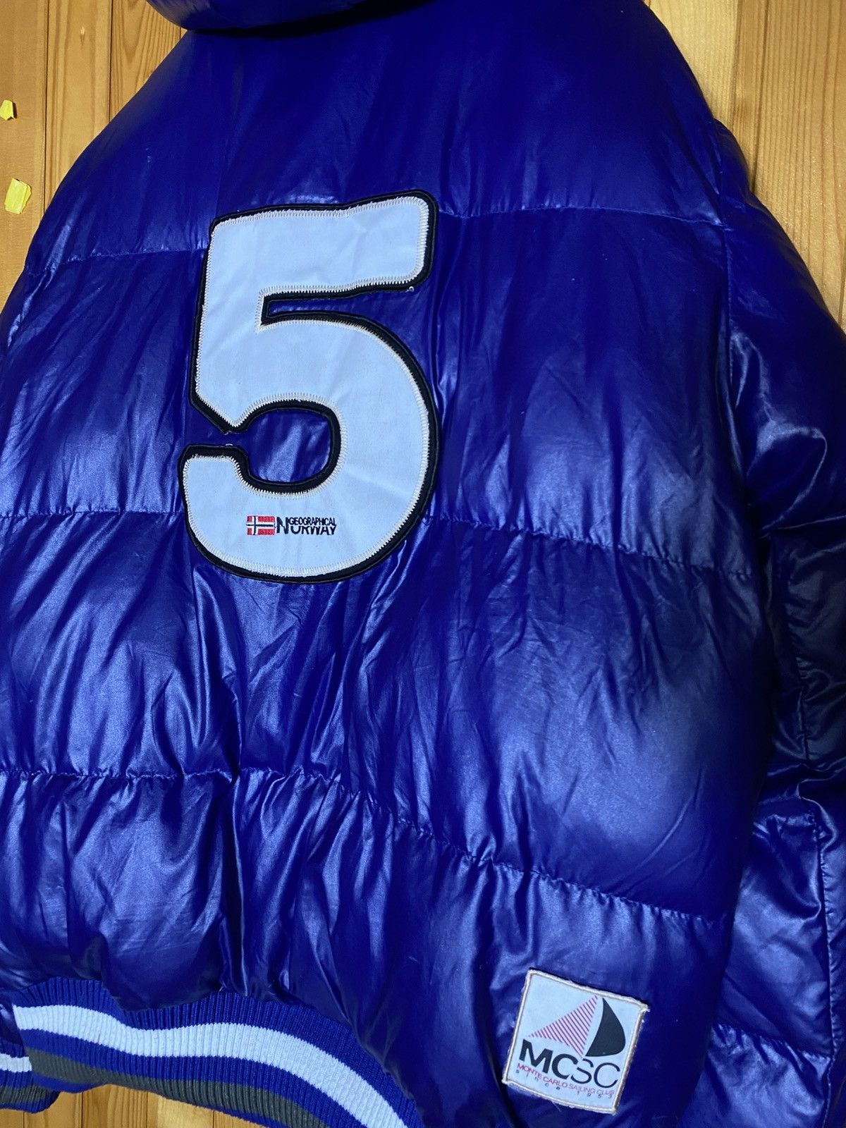 Napapijri Vintage Geographical Norway Royal Club Puffer Bombers Jacket Size US L / EU 52-54 / 3 - 5 Thumbnail