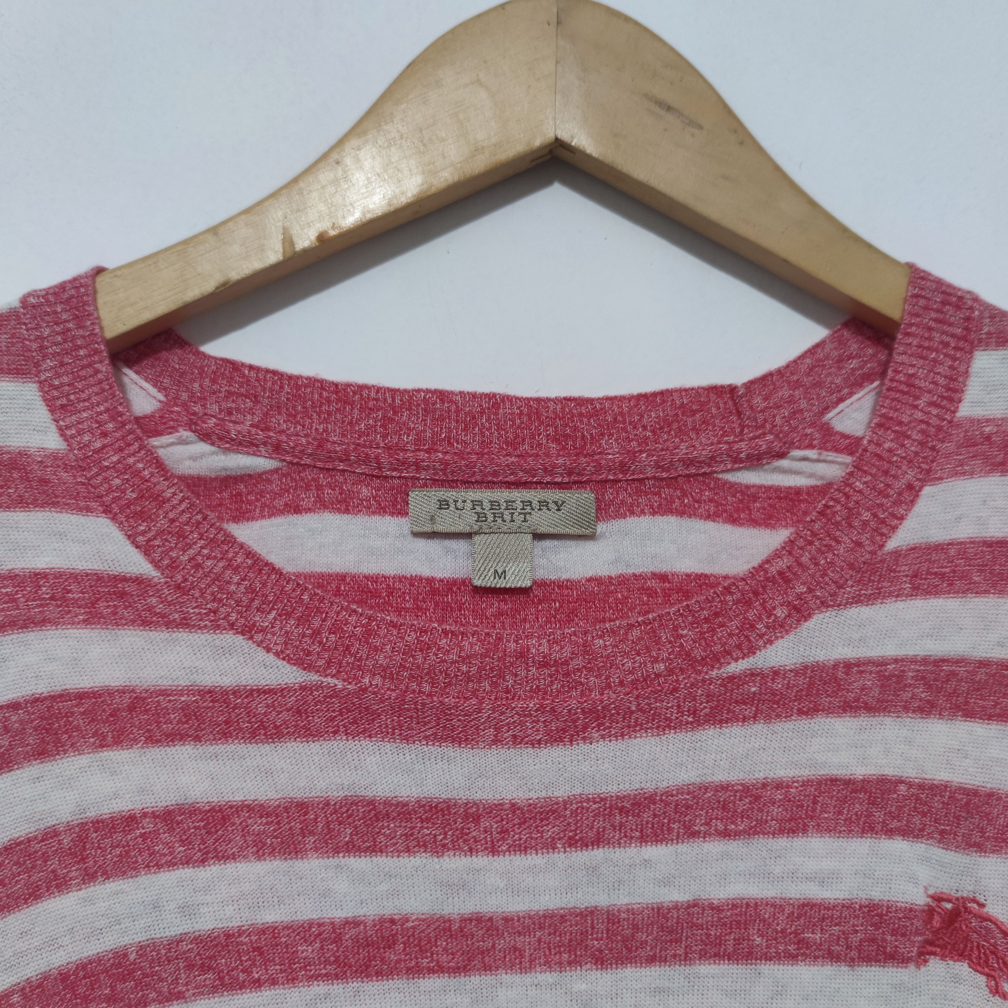 Burberry Knitwear Stiped Pink Size US M / EU 48-50 / 2 - 3 Thumbnail