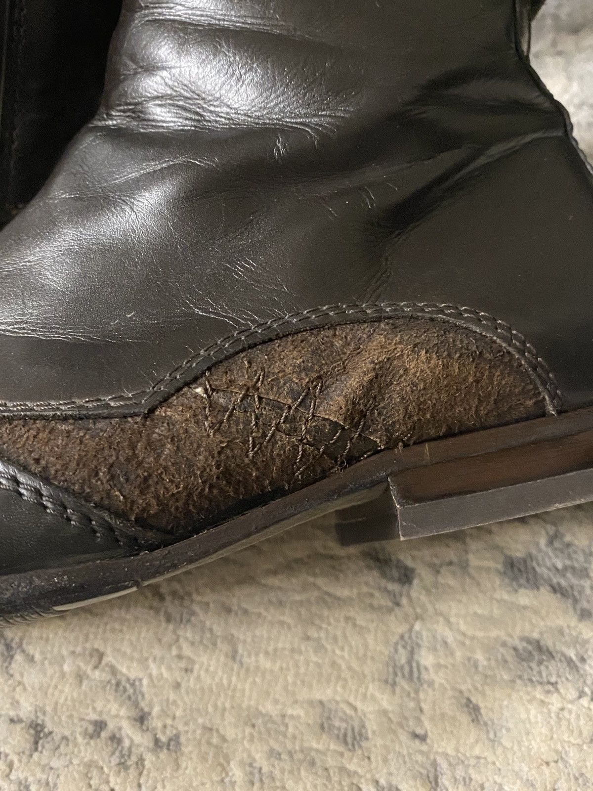 MFG - Side Zip Leather Ankle Boots