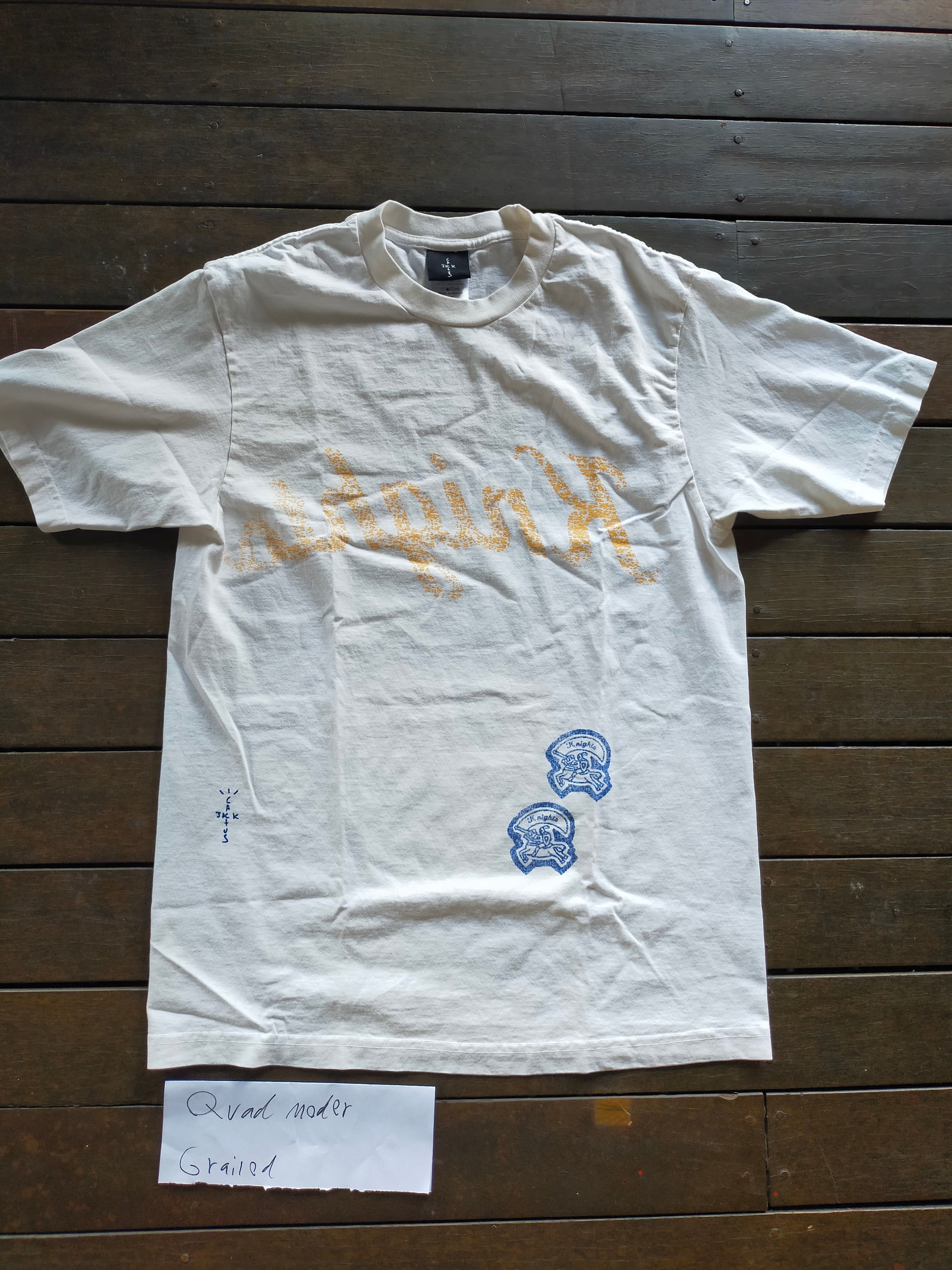 Travis Scott Travis Scott Elkins Knights Utopia white shirt tour merch Size US M / EU 48-50 / 2 - 6 Thumbnail