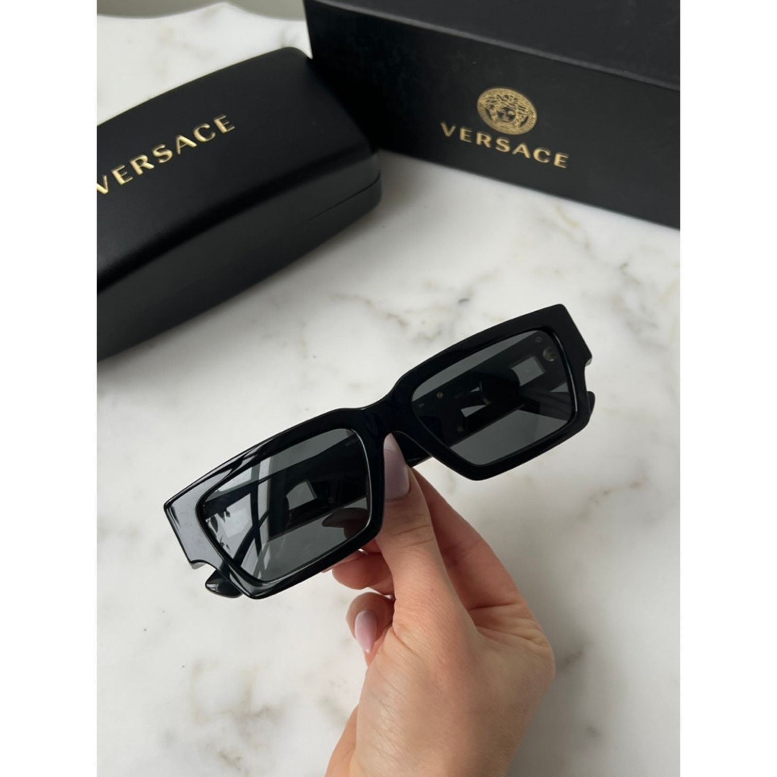 Versace NEW Versace VE4459 Square Sunglasses in Black | Grailed