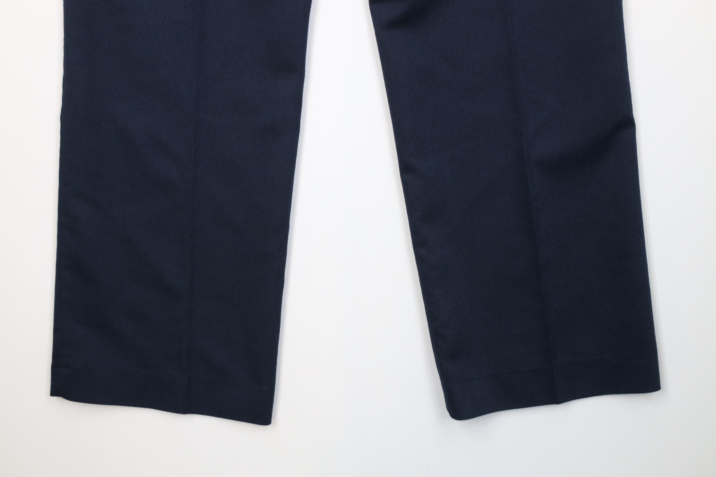 Vintage Vintage 70s Streetwear Wide Leg Chino Pants Navy Blue USA Size US 36 / EU 52 - 13 Thumbnail