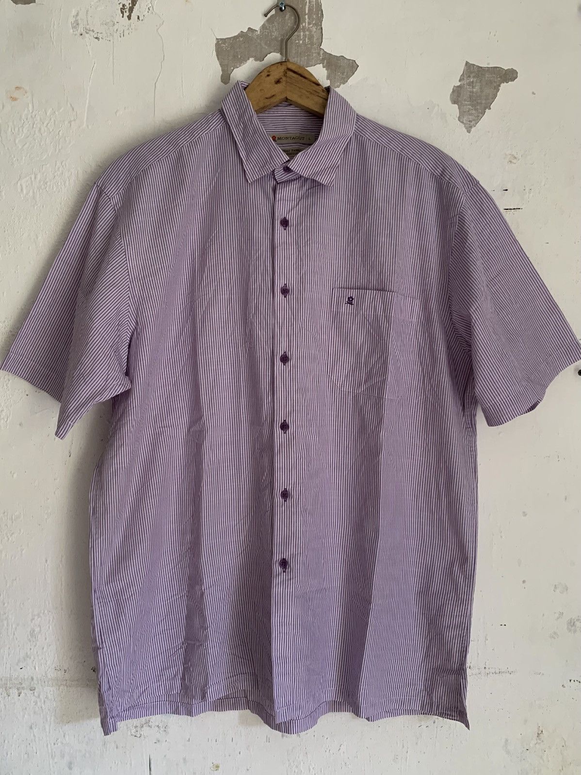Designer × Montagut × Vintage Montagut pin stripe button up shirt Size US L / EU 52-54 / 3 - 1 Thumbnail