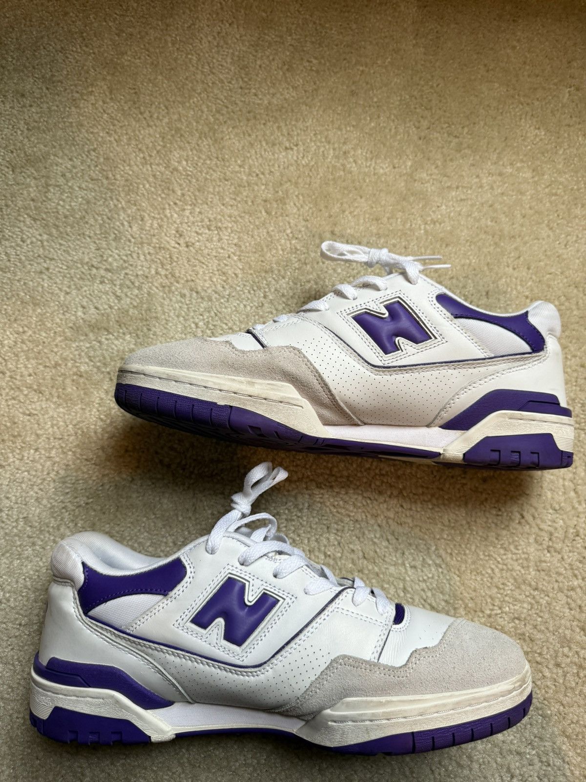 New Balance New Balance 550 White/Purple – Size 12 – With Box Size US 12 / EU 45 - 3 Thumbnail