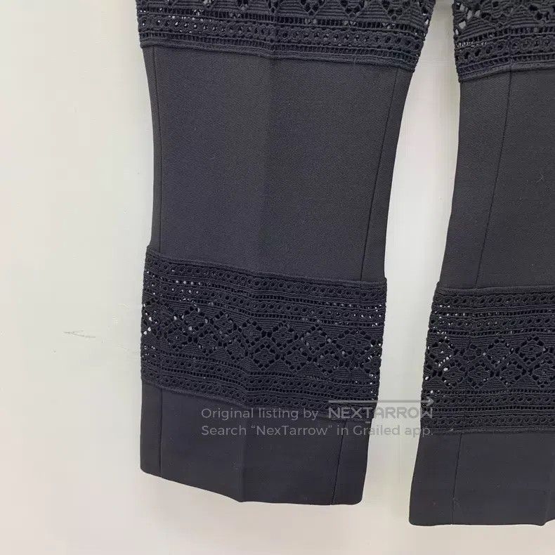 Alexander McQueen Alexander Mcqueen Black hollow stitched wool casual trouse Size 24" / US 00 / IT 34 - 5 Thumbnail