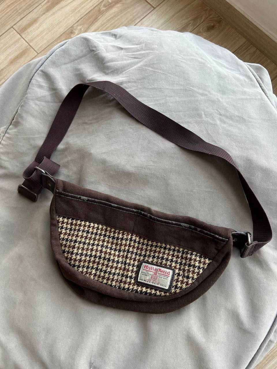 Harris Tweed X Closshi Sling Bag Shoulder Bag Hand Woven in Brown, Men's