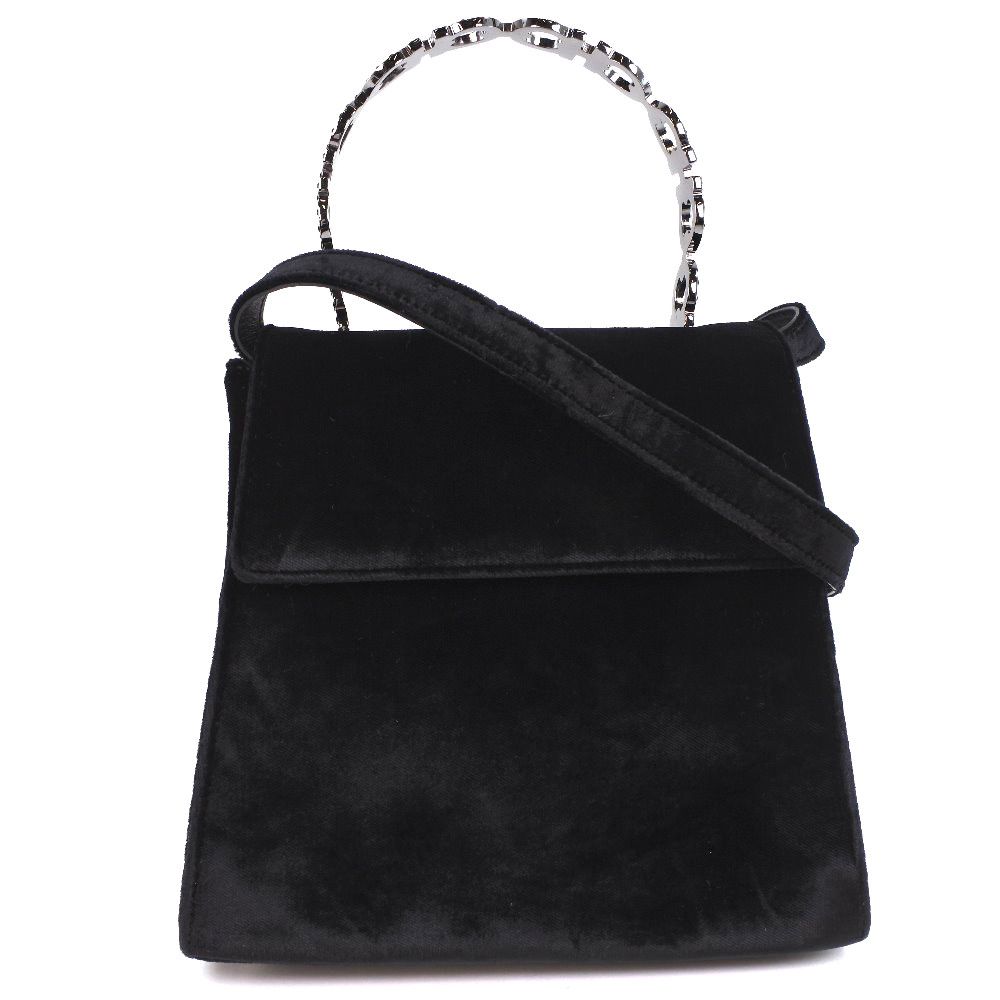 Salvatore Ferragamo Salvatore Ferragamo Salvatore Ferragamo Gancini 2way Bag Velour Handbag Textile Handbag 21-5681/18 DUTY FREE for USA Size ONE SIZE - 1 Thumbnail