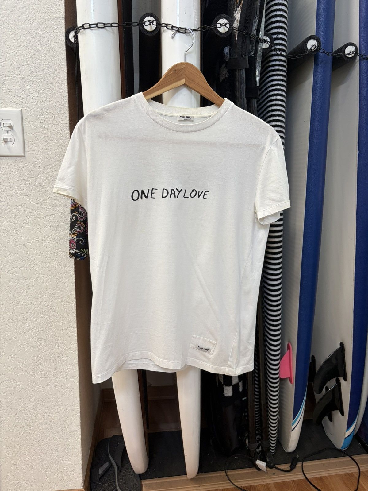 Miu Miu One Day Love T Shirt Size US M / EU 48-50 / 2 - 1 Thumbnail