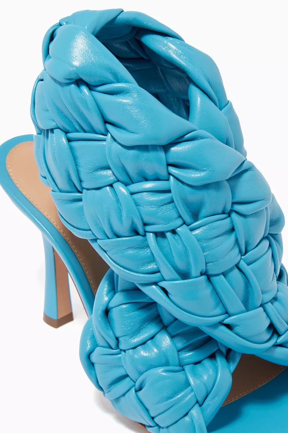 Bottega Veneta o1y0725 Spool Heel Sandals in Azure Size US 6 / IT 36 - 4 Thumbnail