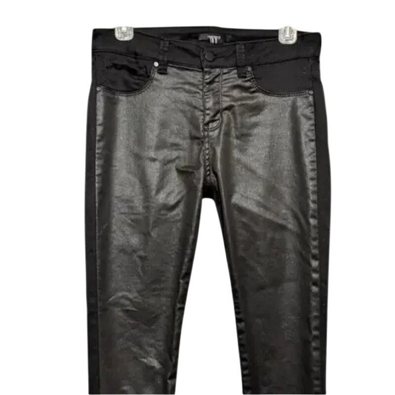 Forever 21 Forever21 Skinny Pants MidRise Faux Leather Black Women's 27 Size 27" / US 4 / IT 40 - 2 Thumbnail