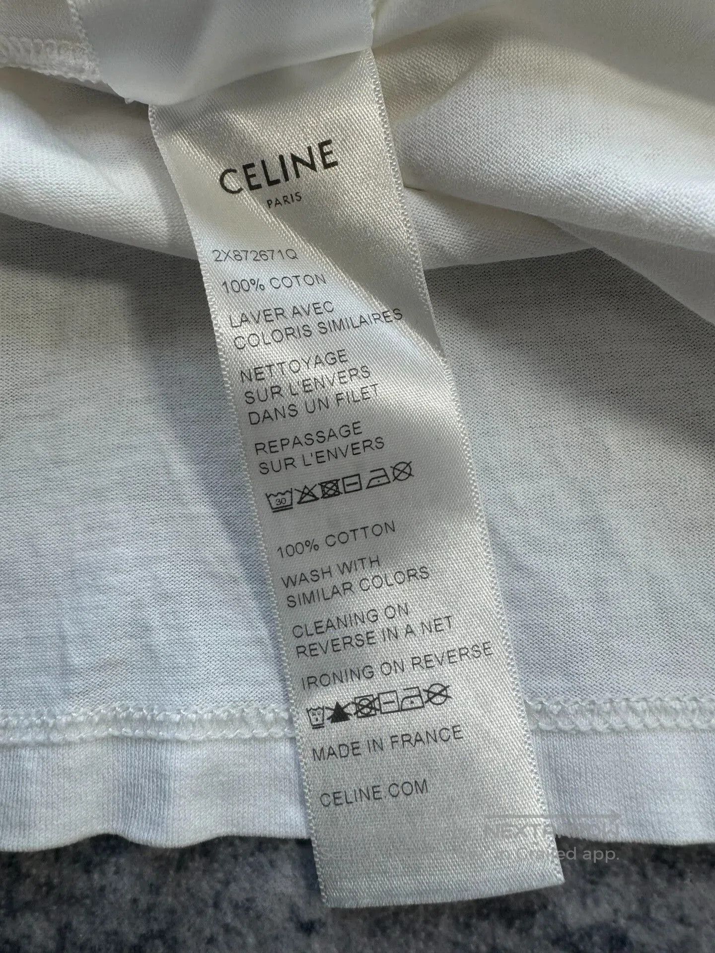 Celine Celine White Triomphe Short Sleeve. Size M / US 6-8 / IT 42-44 - 9 Thumbnail