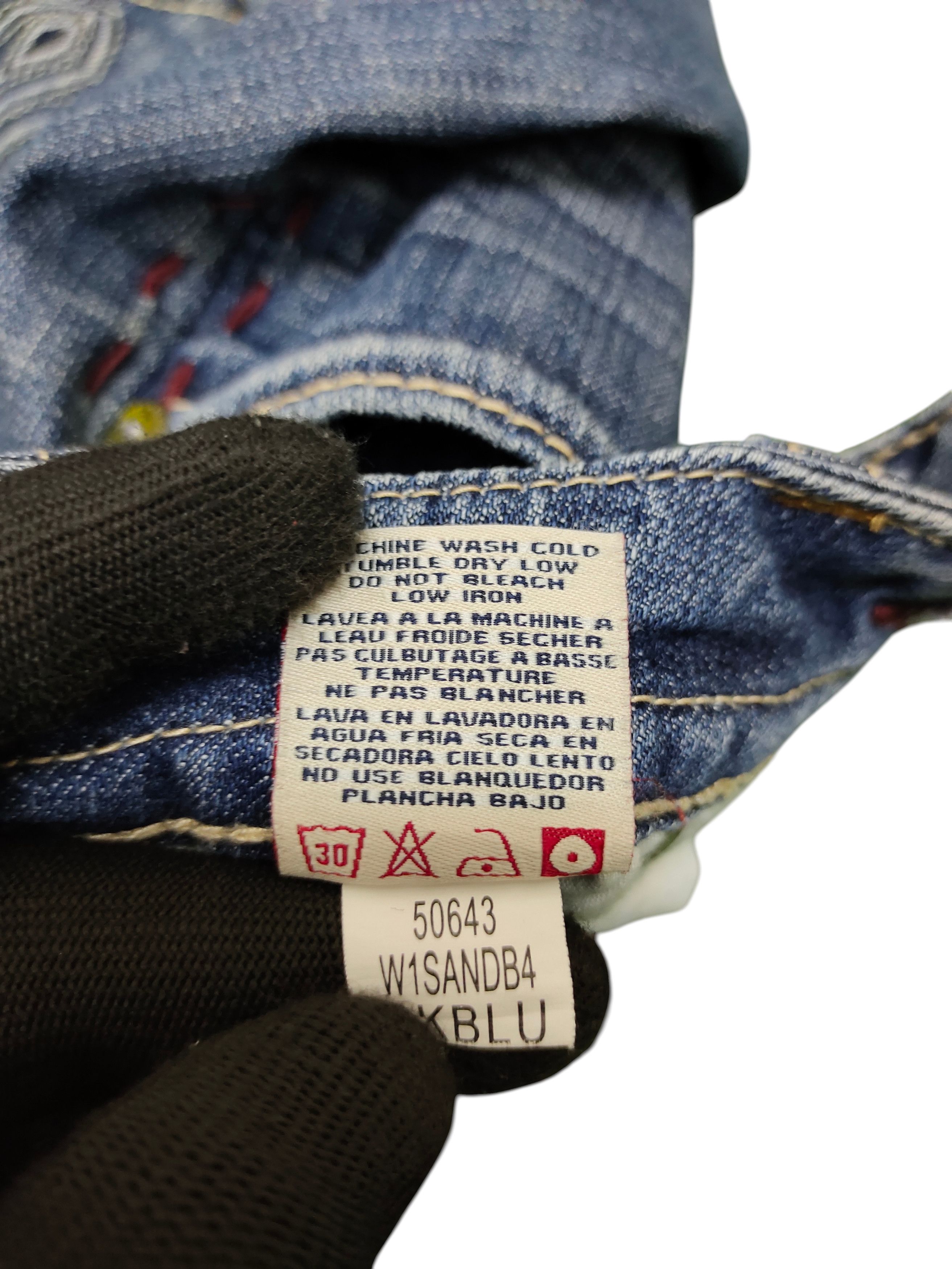 Mek Denim Flare Jeans Mek Denim Embroidered Denim Bootcut Low Rise Size US 27 - 14 Thumbnail