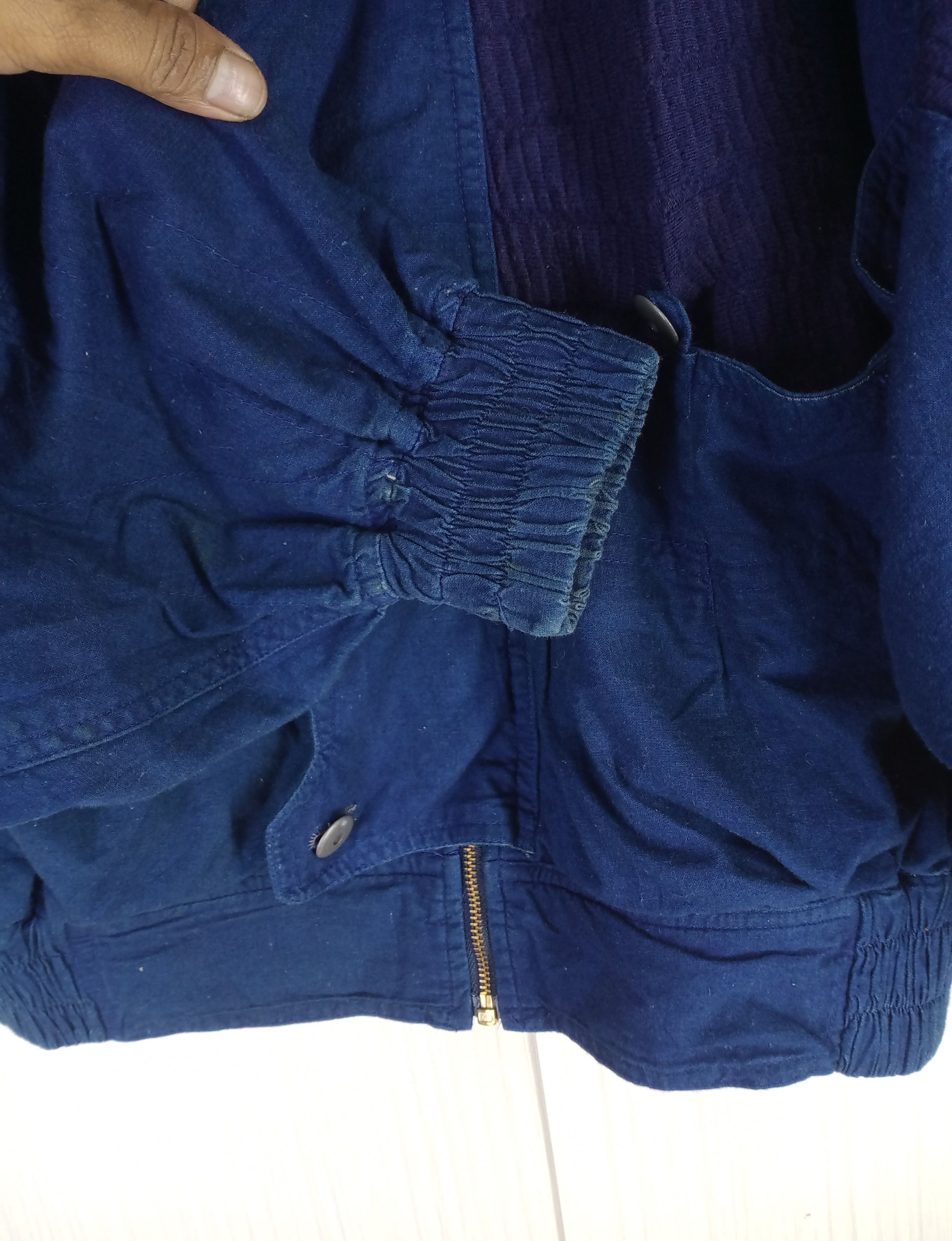 Issey Miyake RARE VINTAGE BERKLY ROAD DENIM BOMBER PATCH WORK JACKET Size US M / EU 48-50 / 2 - 5 Thumbnail