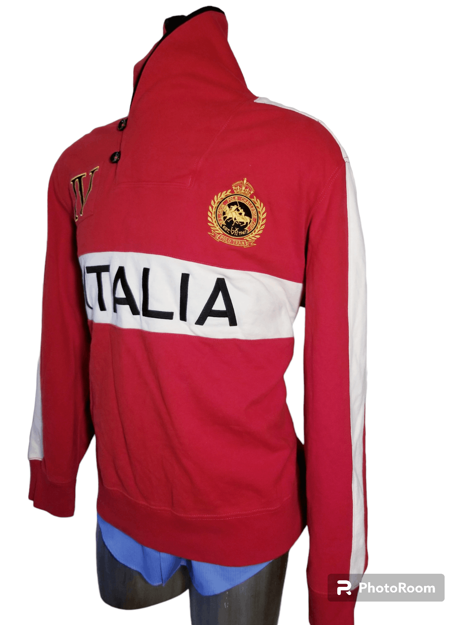 italia rugby shalw collar vintage