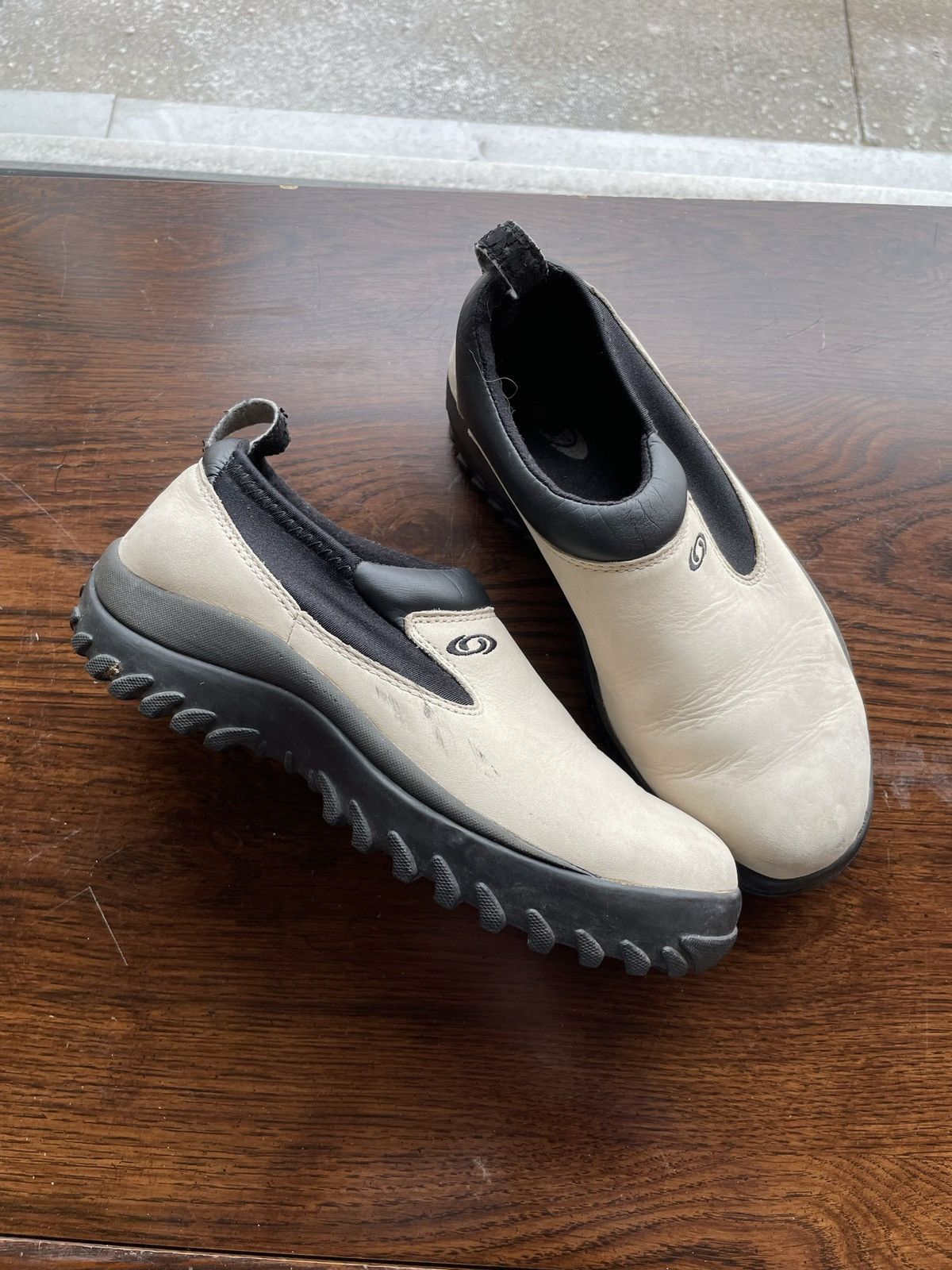 Salomon × Vintage Vintage Y2K Salomon Clogs Slip Ons Shoes Sneakers Beige Tan Size US 6 / EU 39 - 1 Thumbnail