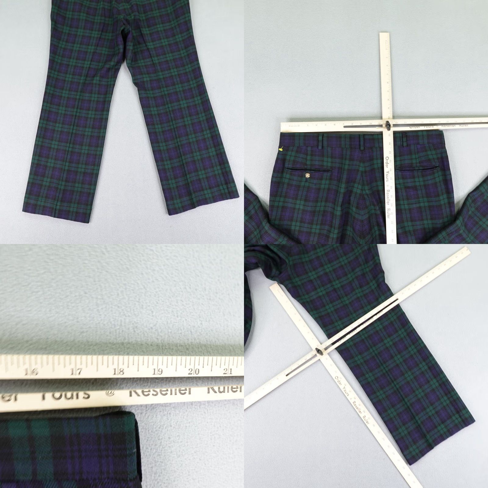 Vintage VINTAGE Rough Rider Wool Pants Mens 38x30 Green Plaid Chino Regular Fit Southwestern Size US 38 / EU 54 - 8 Thumbnail