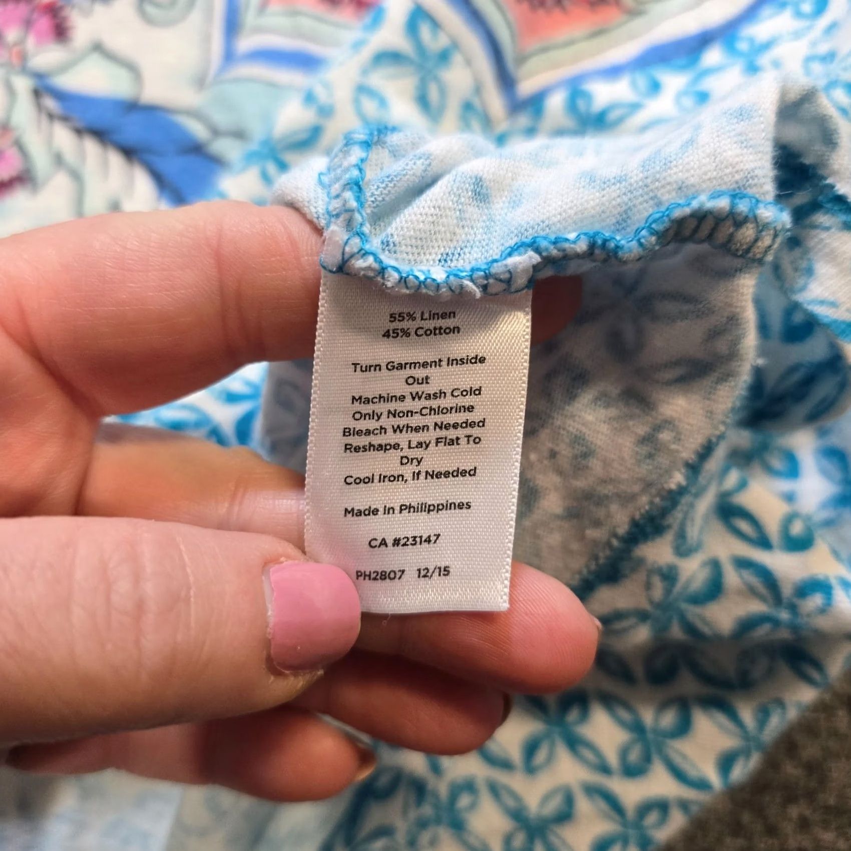 Talbots Talbots Top Women Size Small Petite Blue Linen Blend Short Sleeve Casual Basic Shirt Size S / US 4 / IT 40 - 7 Thumbnail