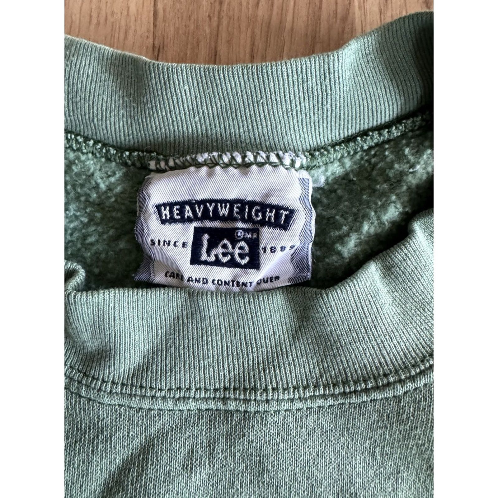 Lee VINTAGE Lee Heavyweight Sweatshirt Crewneck Green Size M/LG 90s Mens Size US M / EU 48-50 / 2 - 2 Thumbnail