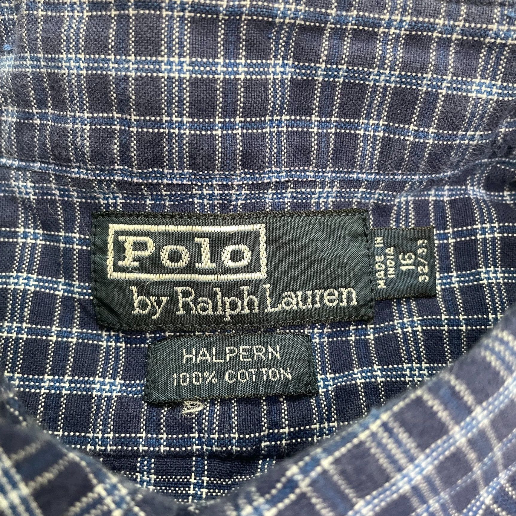 Polo Ralph Lauren VINTAGE Polo Ralph Lauren Halpern Button-Down Shirt Mens Large Blue Plaid Cotton Classic Casual Size US XS / EU 42 / 0 - 7 Thumbnail
