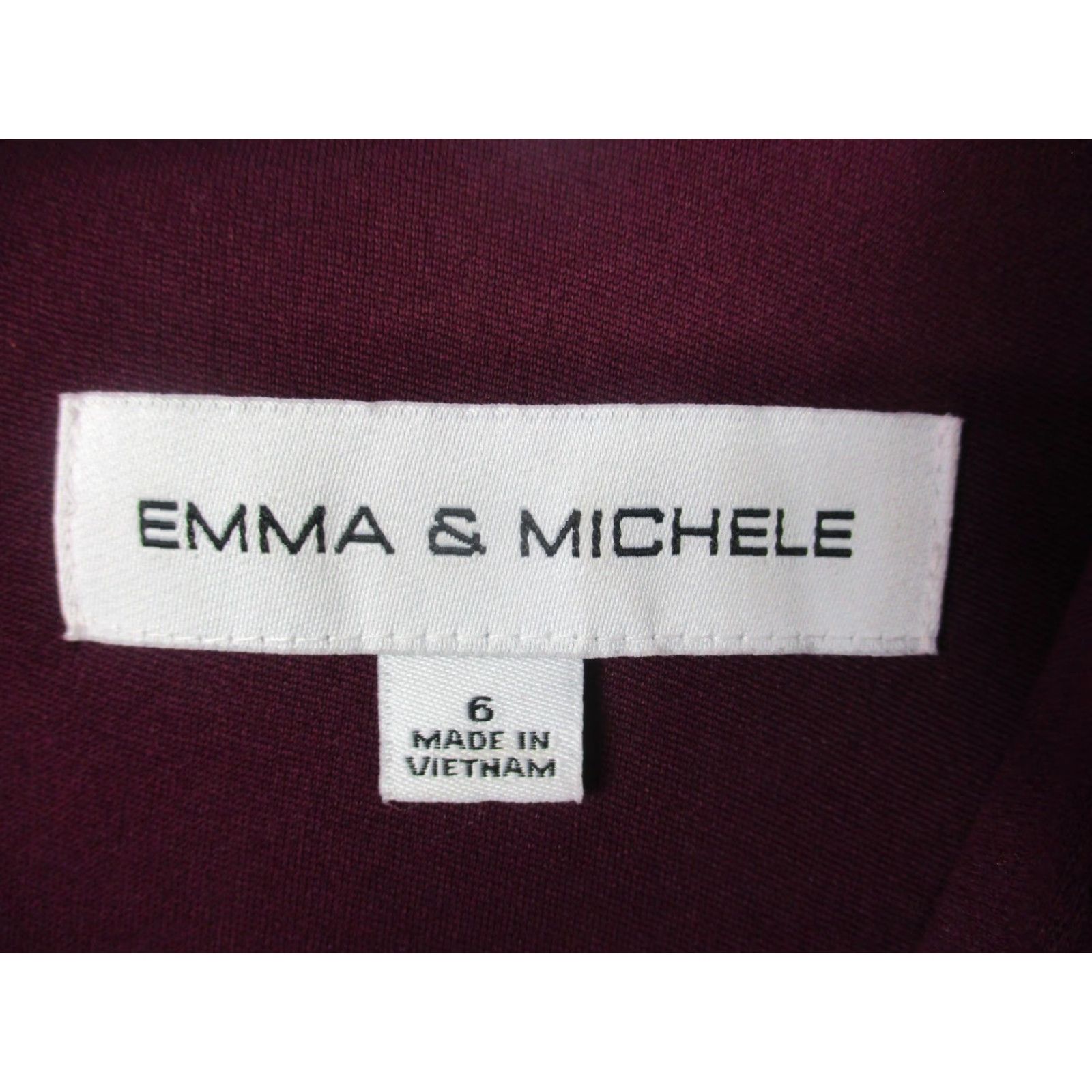 Vintage Emma & Michele Dress Womens 6 Purple Long Sleeve Tiered Ruffle Fit Flare Size M / US 6-8 / IT 42-44 - 3 Thumbnail