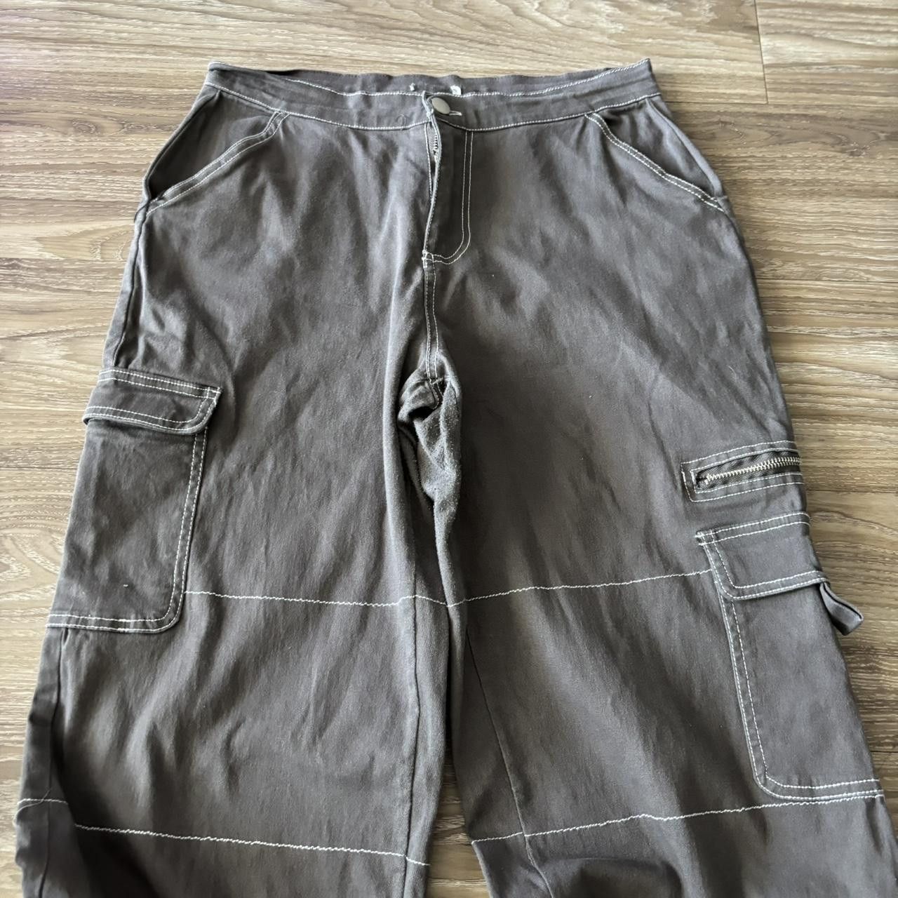 Vintage Crazy Vintage Y2K/2000s Baggy Grey Streetwear Skater Style Cargo Pants! 29x29 Size US 29 - 5 Thumbnail