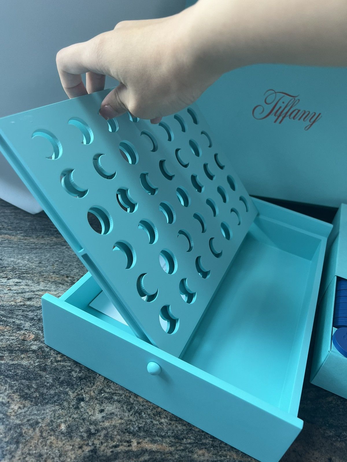 Tiffany & Co. 🌙 Rare! Tiffany Moon phrase chess game wooden box home decor Size ONE SIZE - 8 Thumbnail