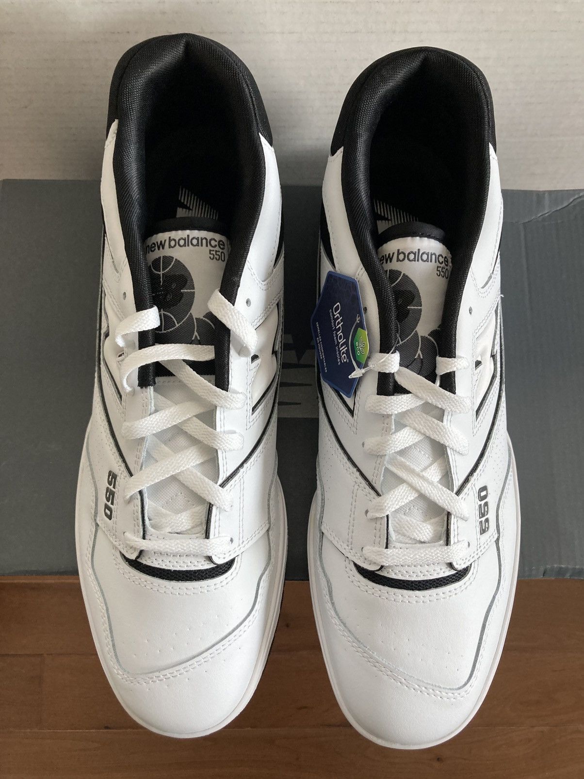 New Balance NEW BALANCE 550 WHITE BLACK BB550HA1 OREO SNEAKER SHOES 2021 Size US 14 / EU 47 - 4 Thumbnail