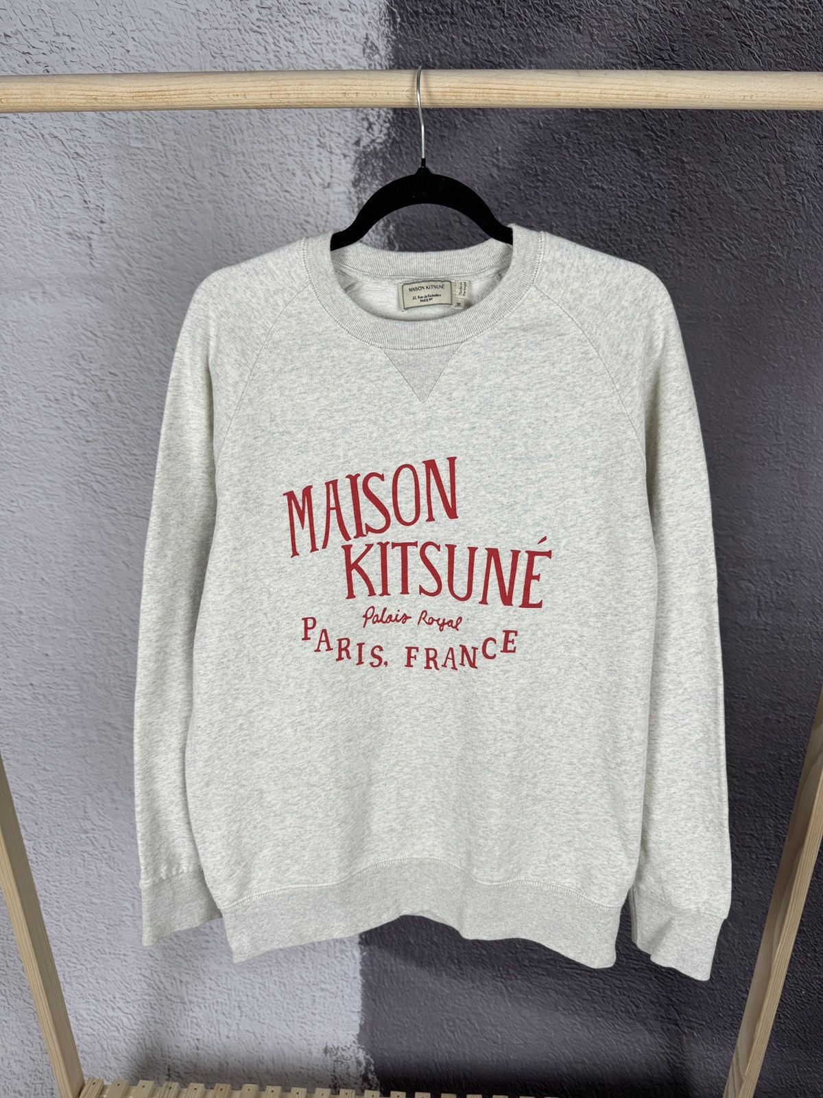 Maison Kitsune MAISON KITSUNÉ Mélange Printed French Coton-Terry Sweatshirt Size US M / EU 48-50 / 2 - 1 Thumbnail