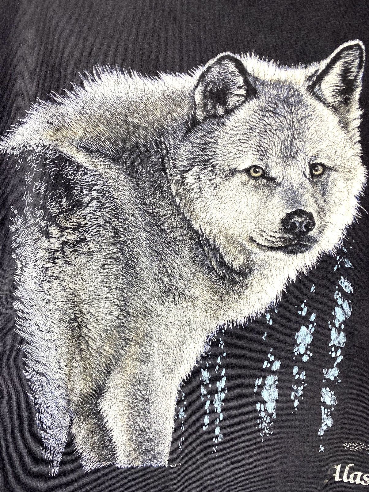 Vintage 90’s Vintage Wolf T Shirt All Over Print Hype Supreme Style Size US XL / EU 56 / 4 - 4 Thumbnail