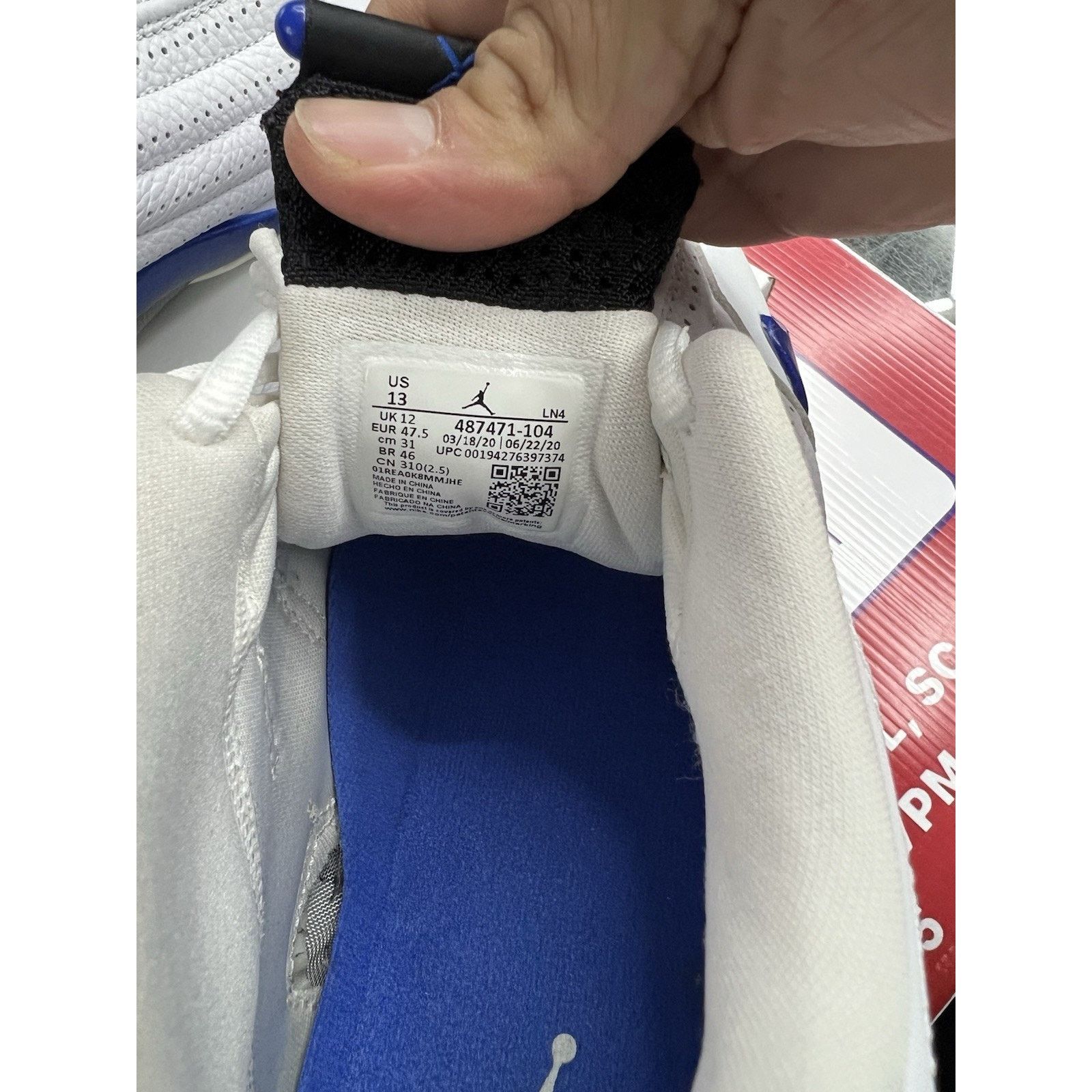 Jordan Brand Air Jordan 14 Retro White Hyper Royal Size 13 (487471-104) Size US 13 / EU 46 - 7 Thumbnail