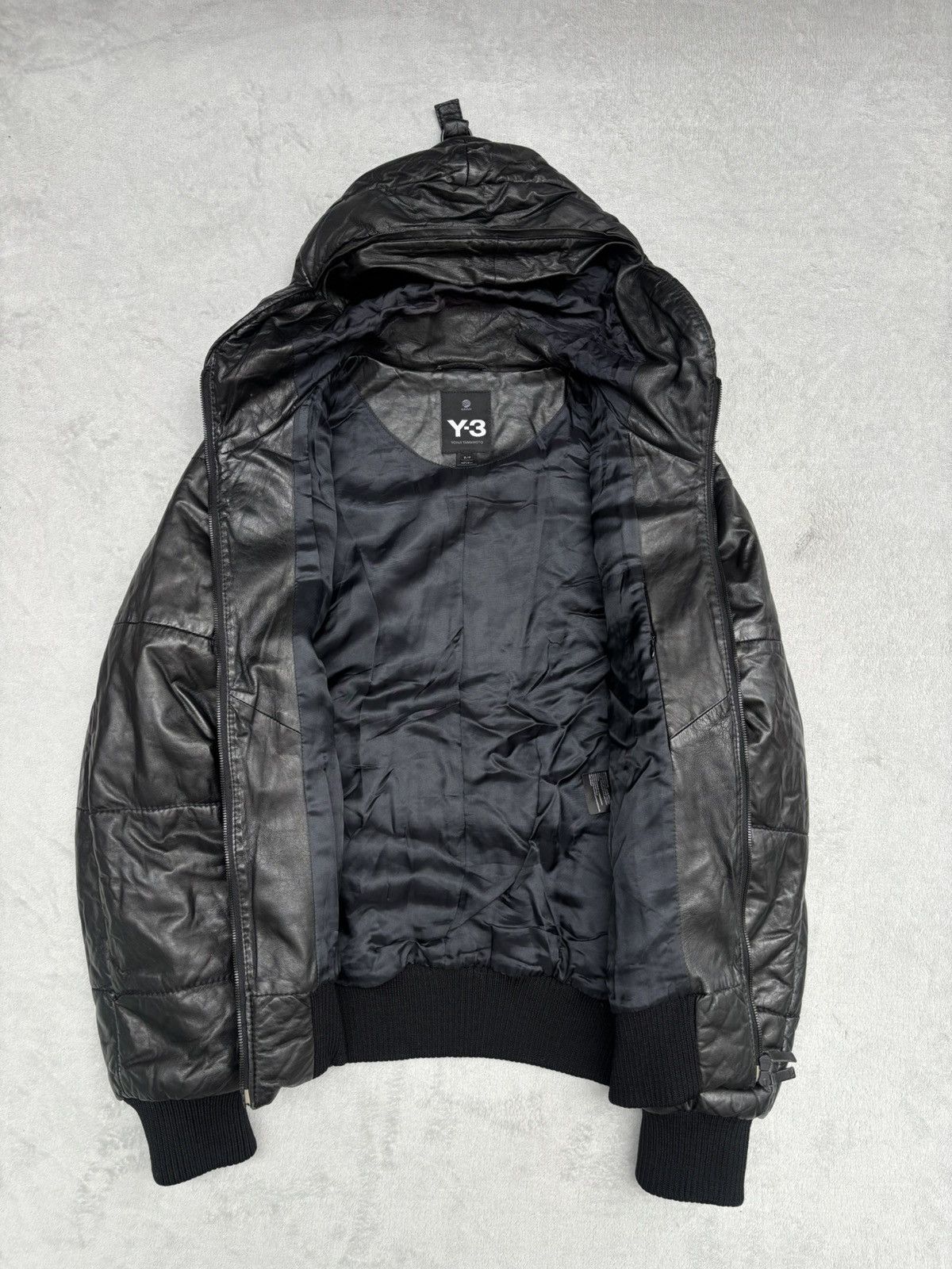 Y-3 A/W 2008 Y-3 Yohji Adidas Leather Puffer Ninja Jacket Size US L / EU 52-54 / 3 - 11 Thumbnail