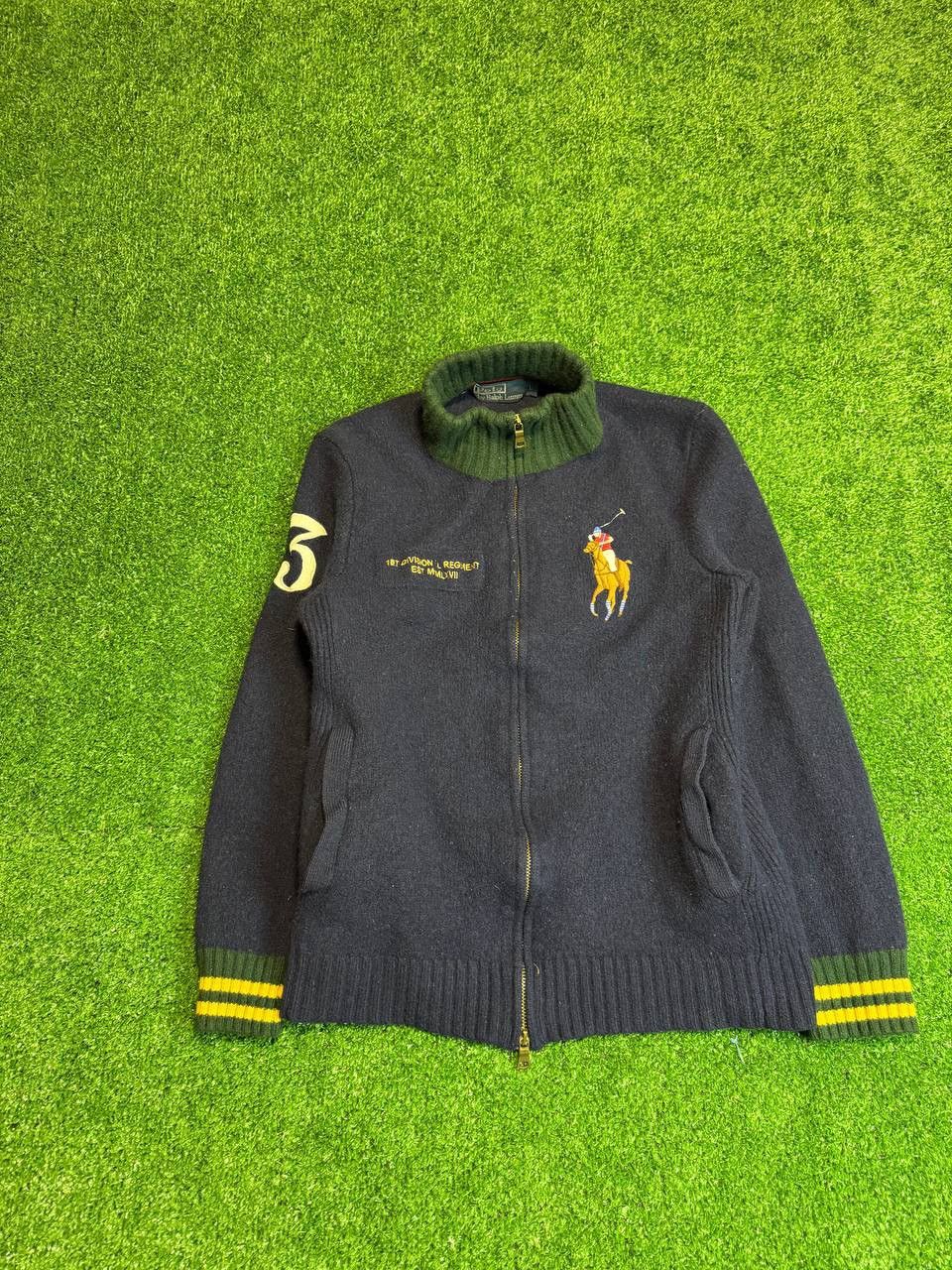 Polo Ralph Lauren Vintage y2k Polo Ralph Lauren Wool Embroidered Logo Zip Size US S / EU 44-46 / 1 - 1 Thumbnail