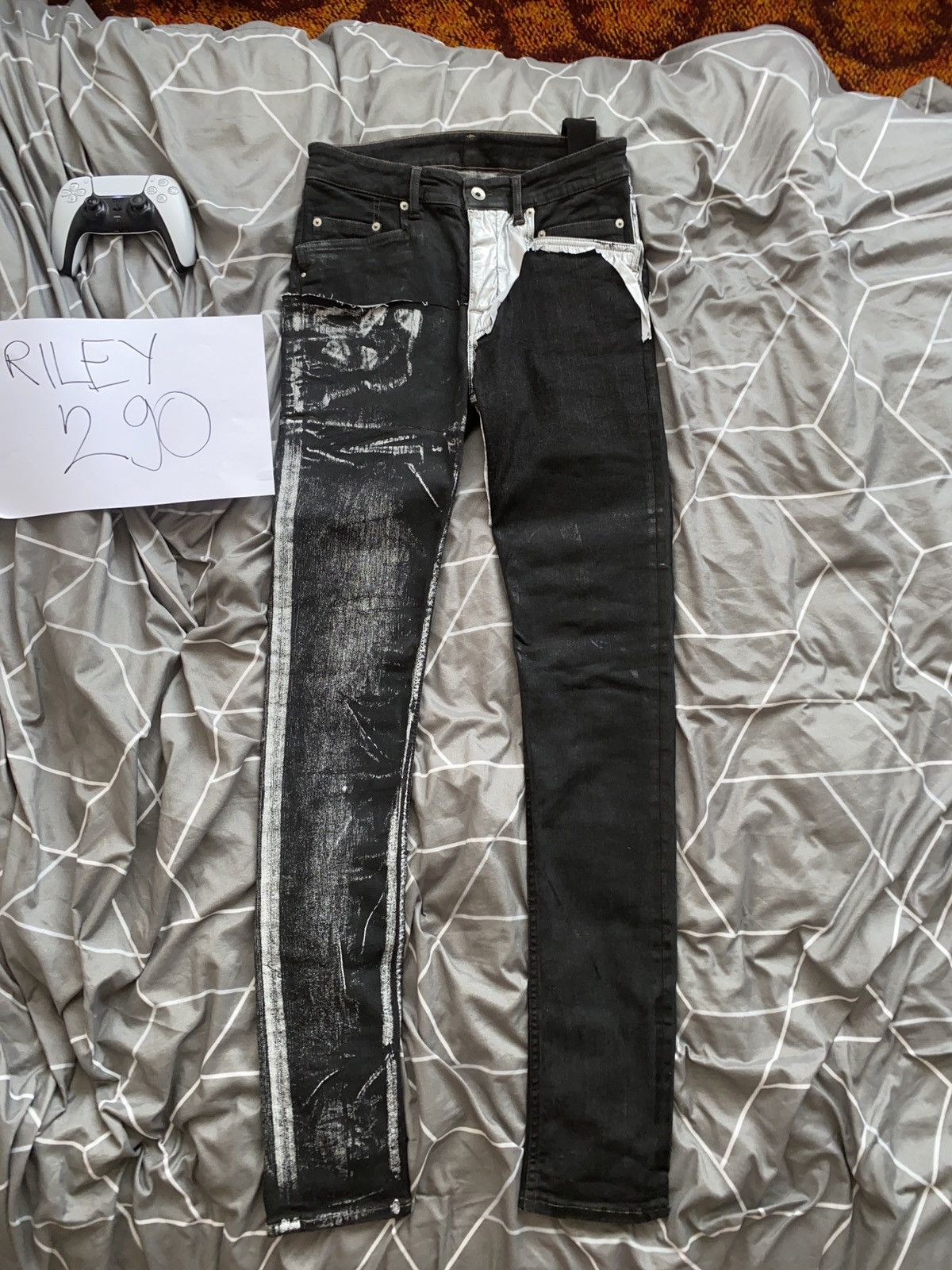 Rick Owens SAMPLE Rick Owens Tyrone Cut Denim Size US 29 - 1 Thumbnail