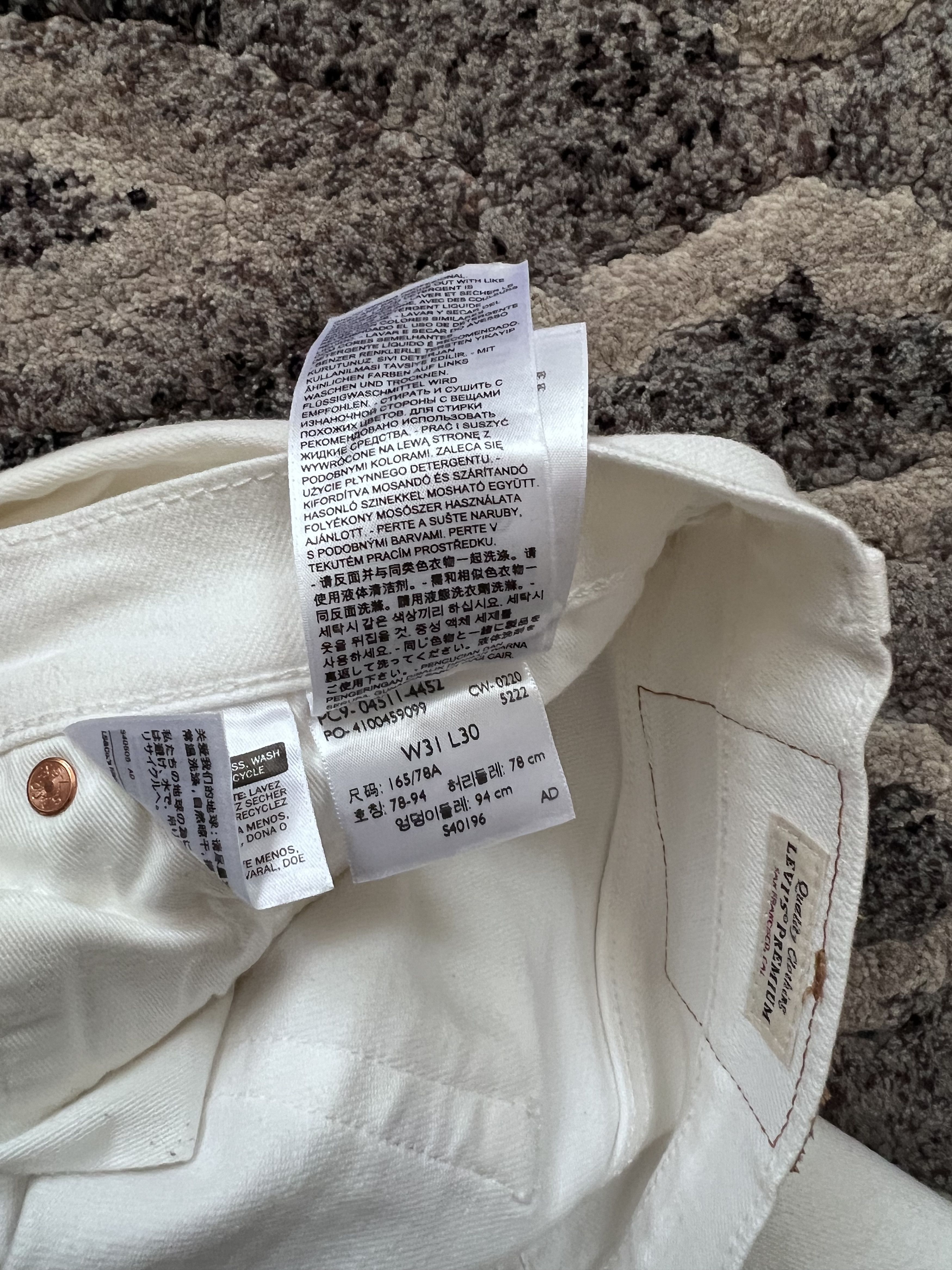 Levi's W31 L 30 Levi's 511 in White Size US 31 - 5 Thumbnail