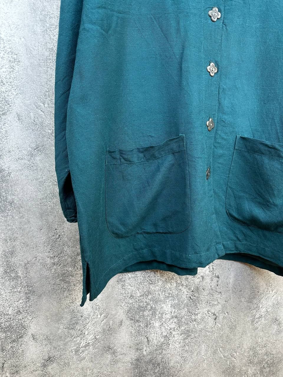 Gudrun Sjoden Gudrun Sjoden Teal Button Front Oversized Shirt Size S / US 4 / IT 40 - 6 Thumbnail