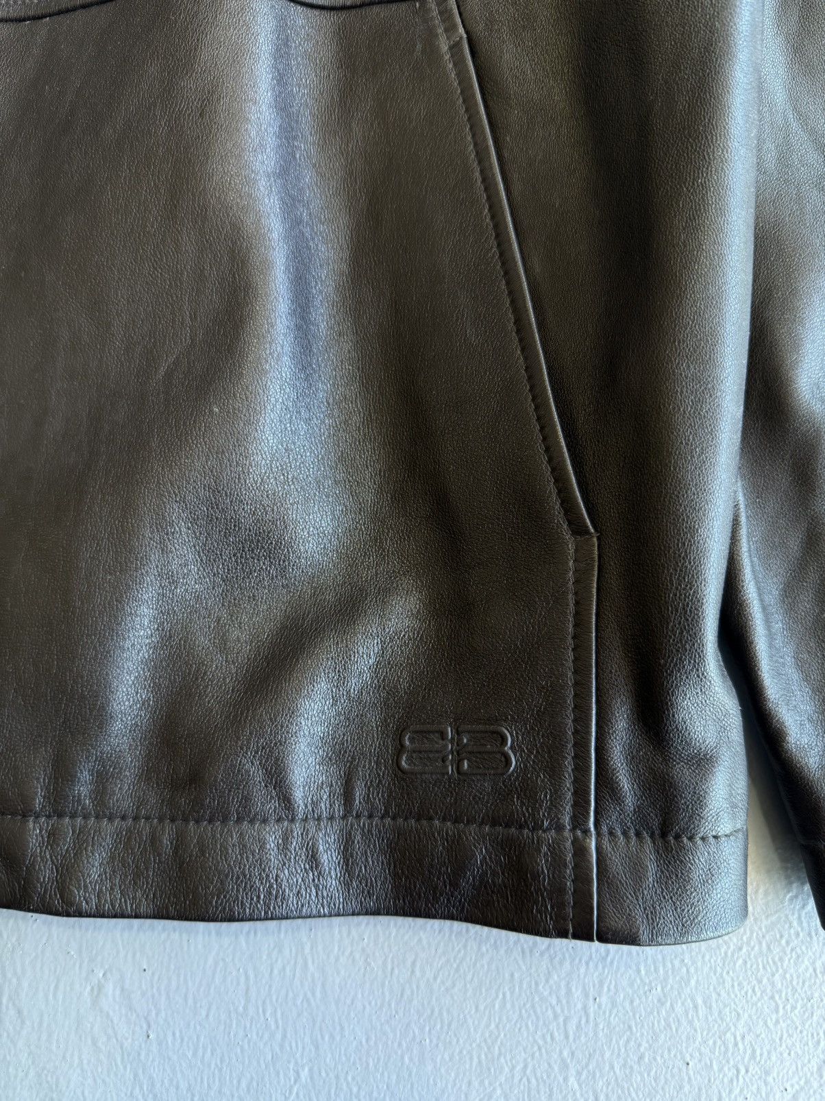 Balenciaga × Vintage Nicolas Ghesquiere - Balenciaga - Zip Leather Jacket Size US L / EU 52-54 / 3 - 3 Thumbnail