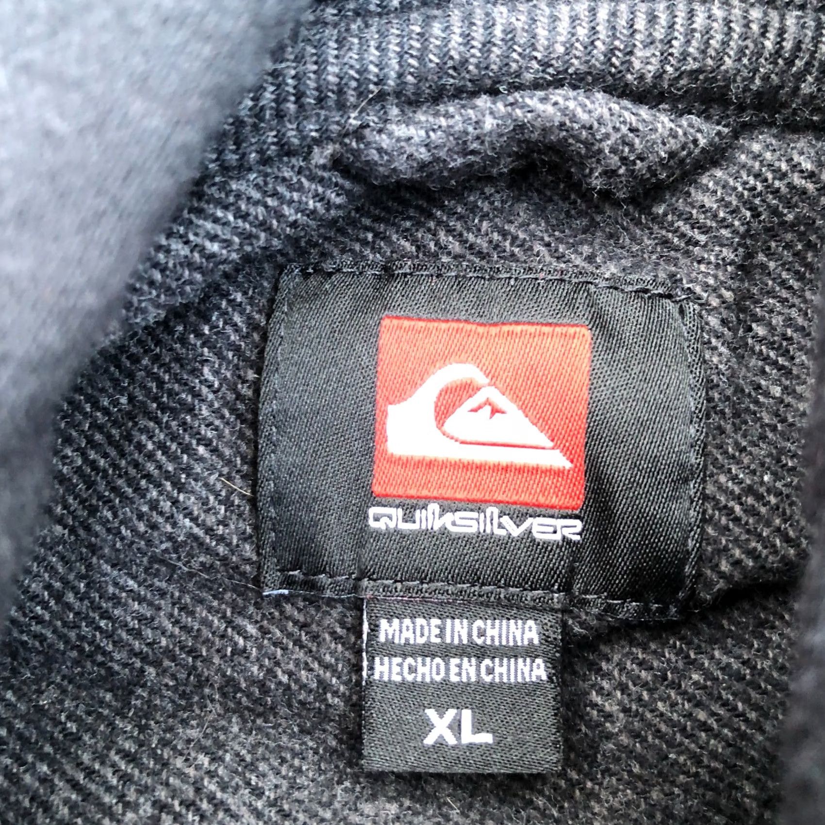 Quiksilver VTG QUICKSILVER Button Snap Hoodie Jacket Shirt Men's XL Grey Long Sleeve Cotton Size US XL / EU 56 / 4 - 4 Thumbnail