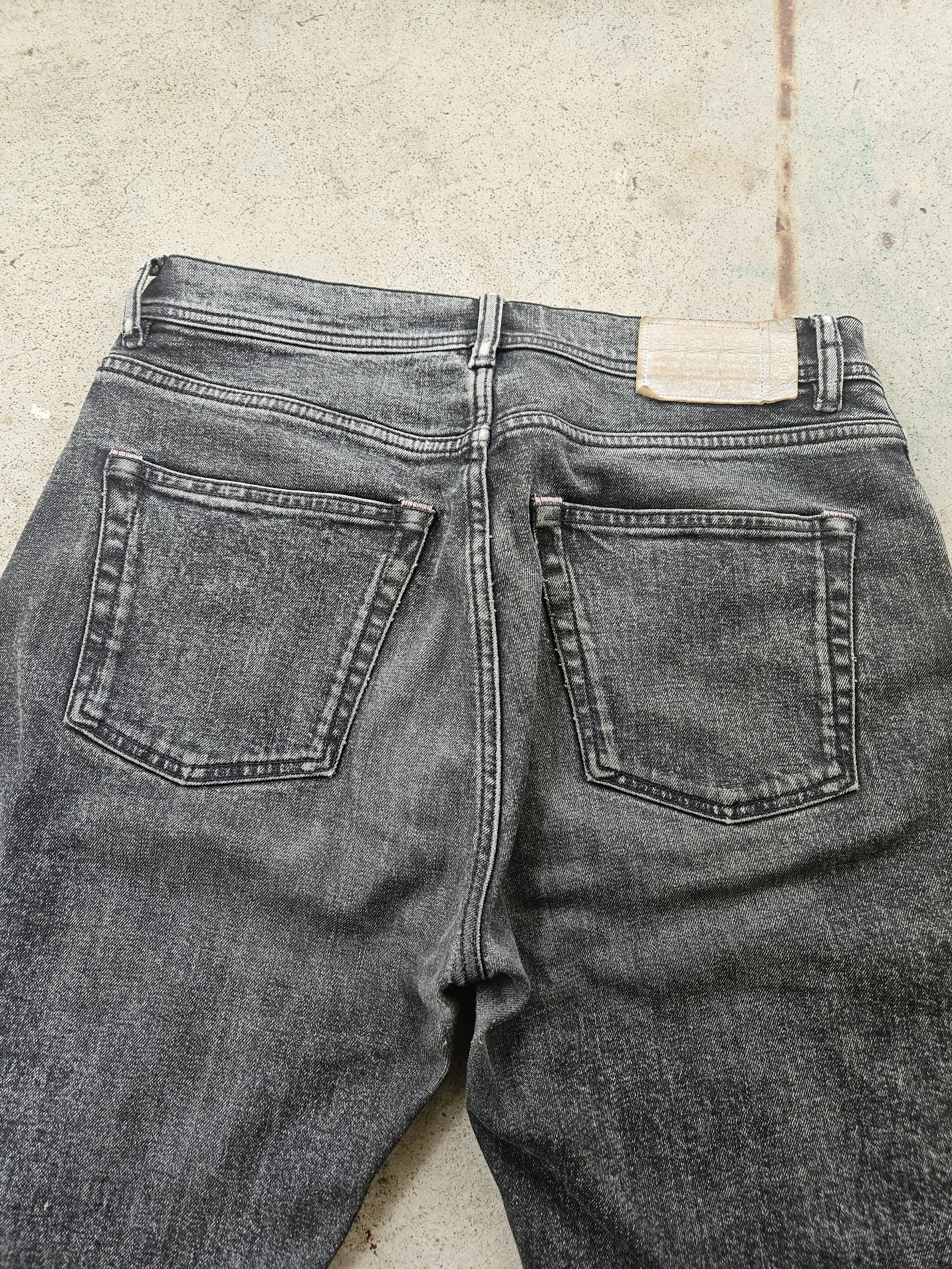 Acne Studios Blå Konst Melk Black Marble Gray Patch Denim Jeans Size US 33 - 4 Thumbnail
