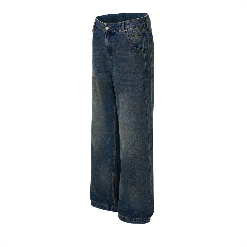 Japanese Brand × Jean Men's punk washed distressed loose jeans y2k Size US 32 / EU 48 - 2 Thumbnail