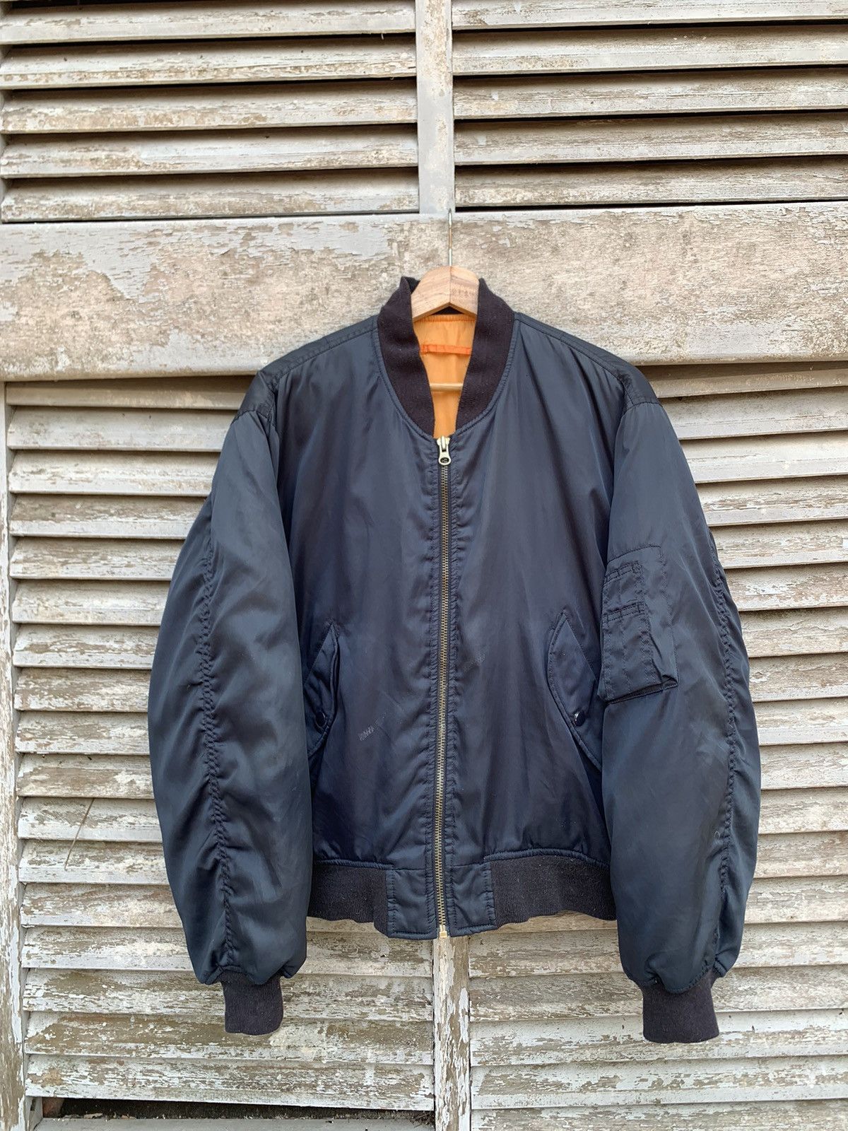 Vintage 🪖Vintage MA-1 Man Intermediate Bomber Jacket Size US M / EU 48-50 / 2 - 2 Thumbnail