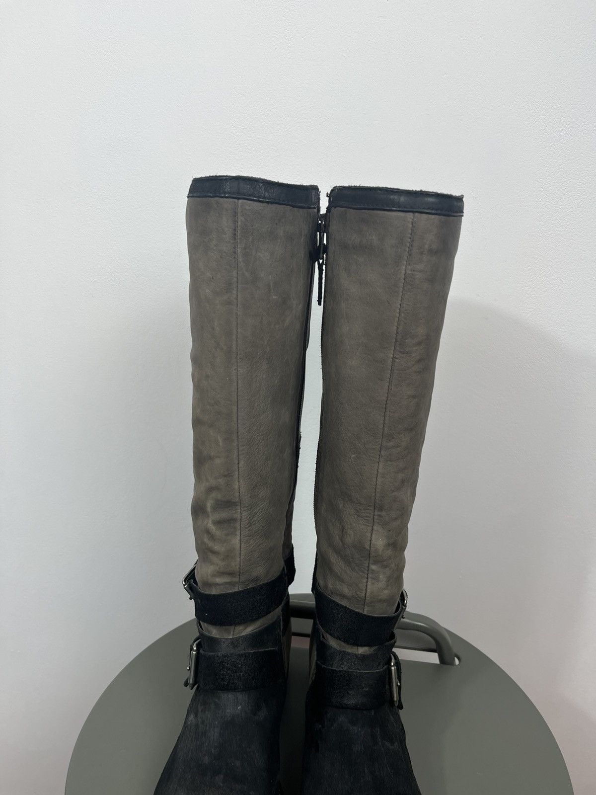 Other Women’s Leather Knee High Biker Boots Buckle Brown 40 US 9 Size US 9 / IT 39 - 6 Thumbnail