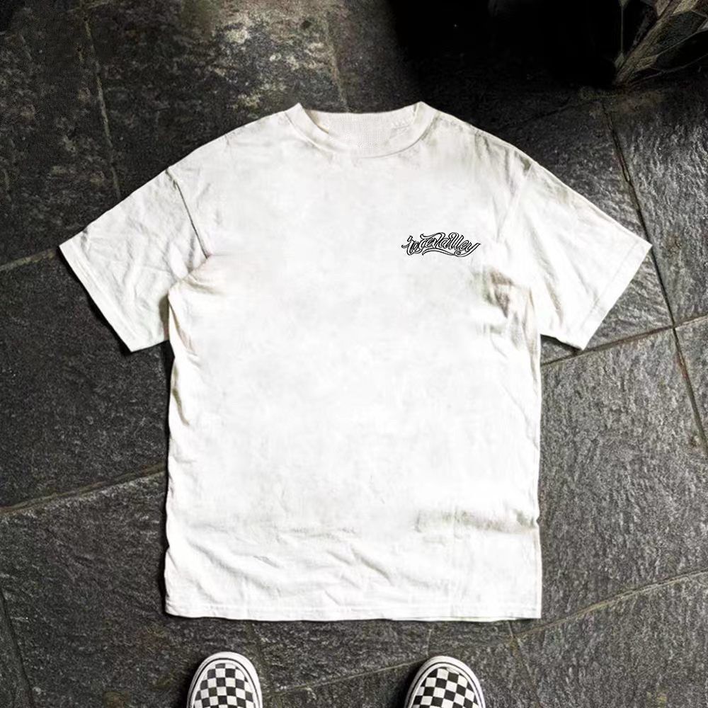 Vintage White Washed Vintage Tiger Print T-Shirt Size US 32 / EU 48 - 2 Thumbnail